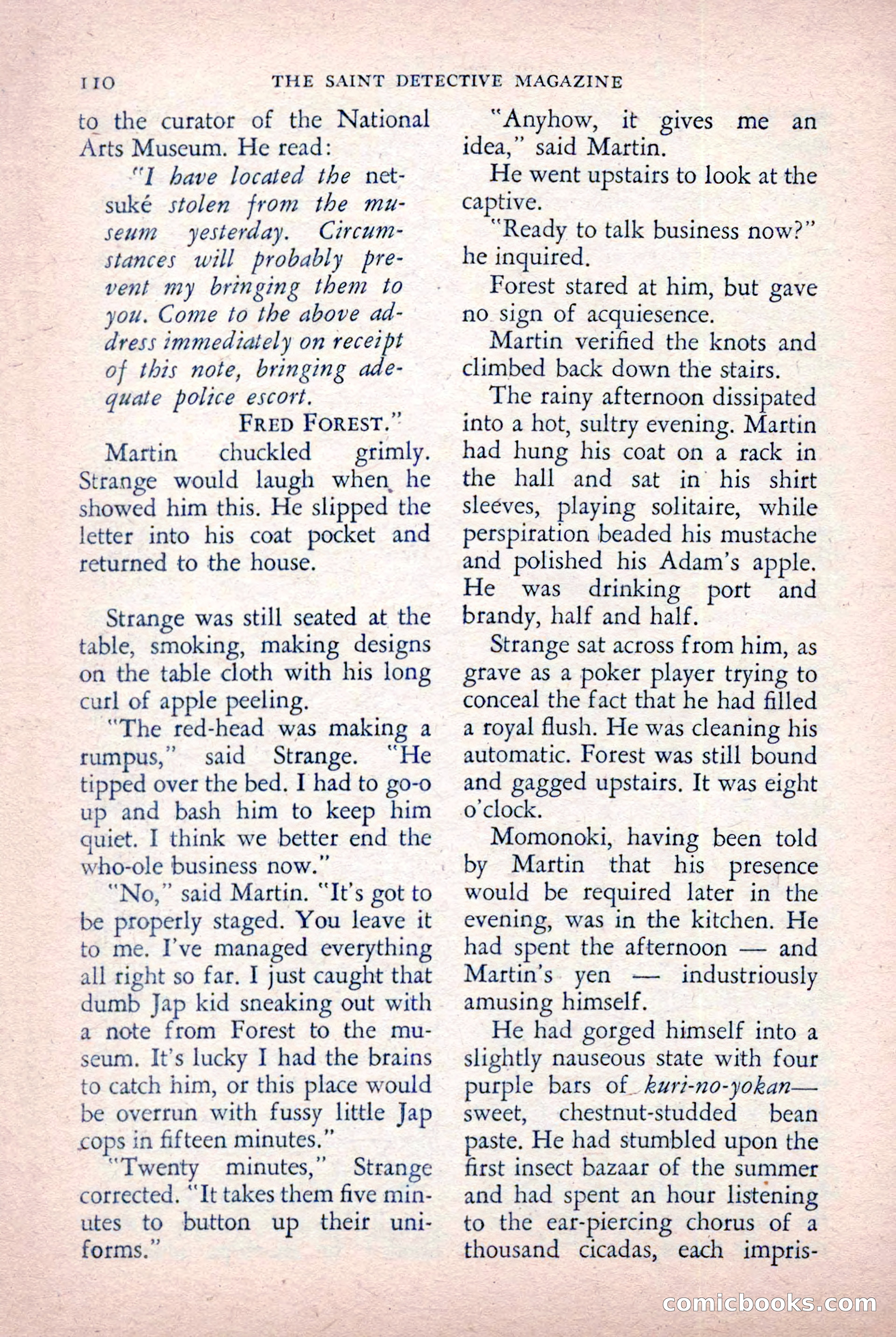 The Saint Detective Magazine, October 1955 — page 112 of 164