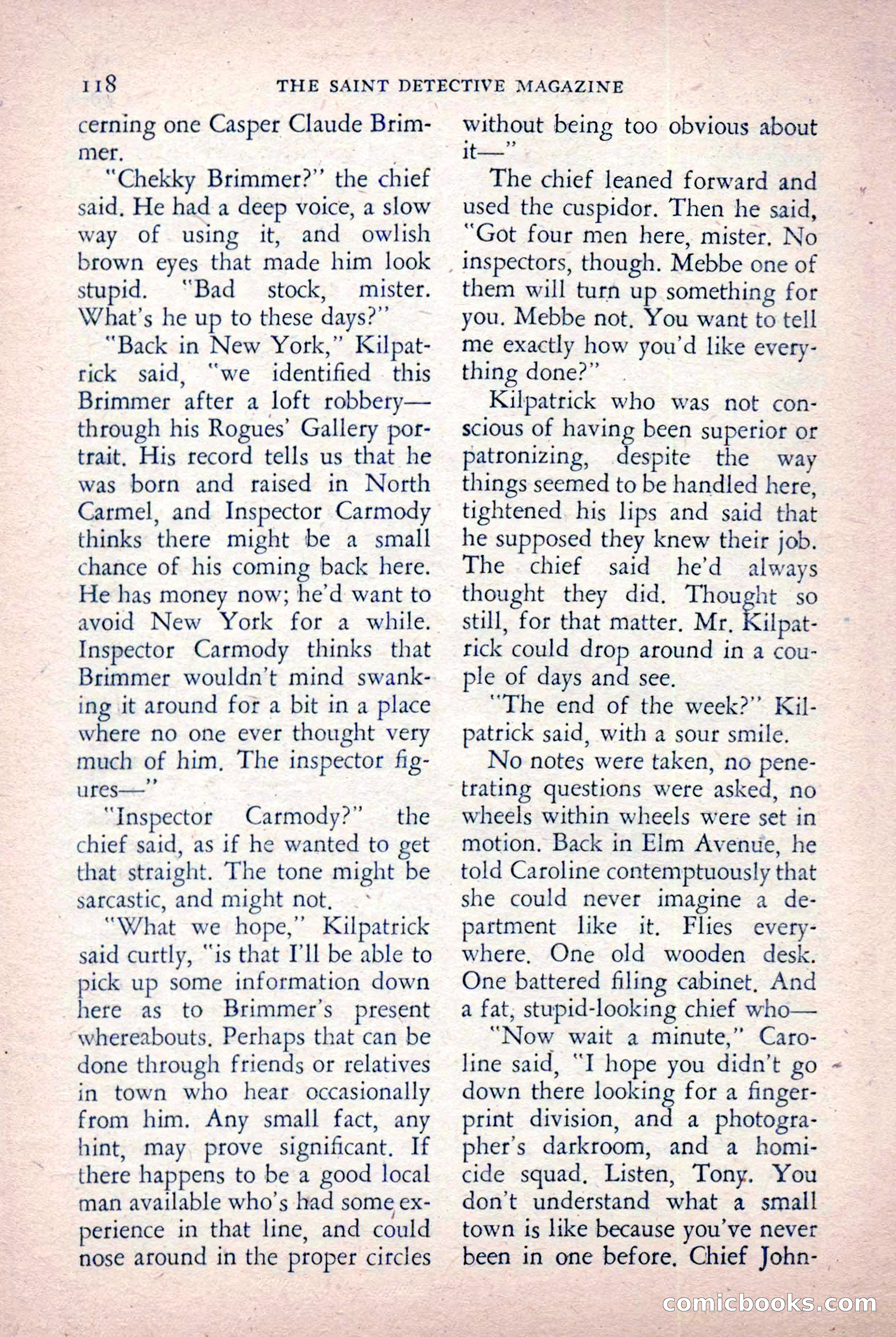 The Saint Detective Magazine, October 1955 — page 120 of 164