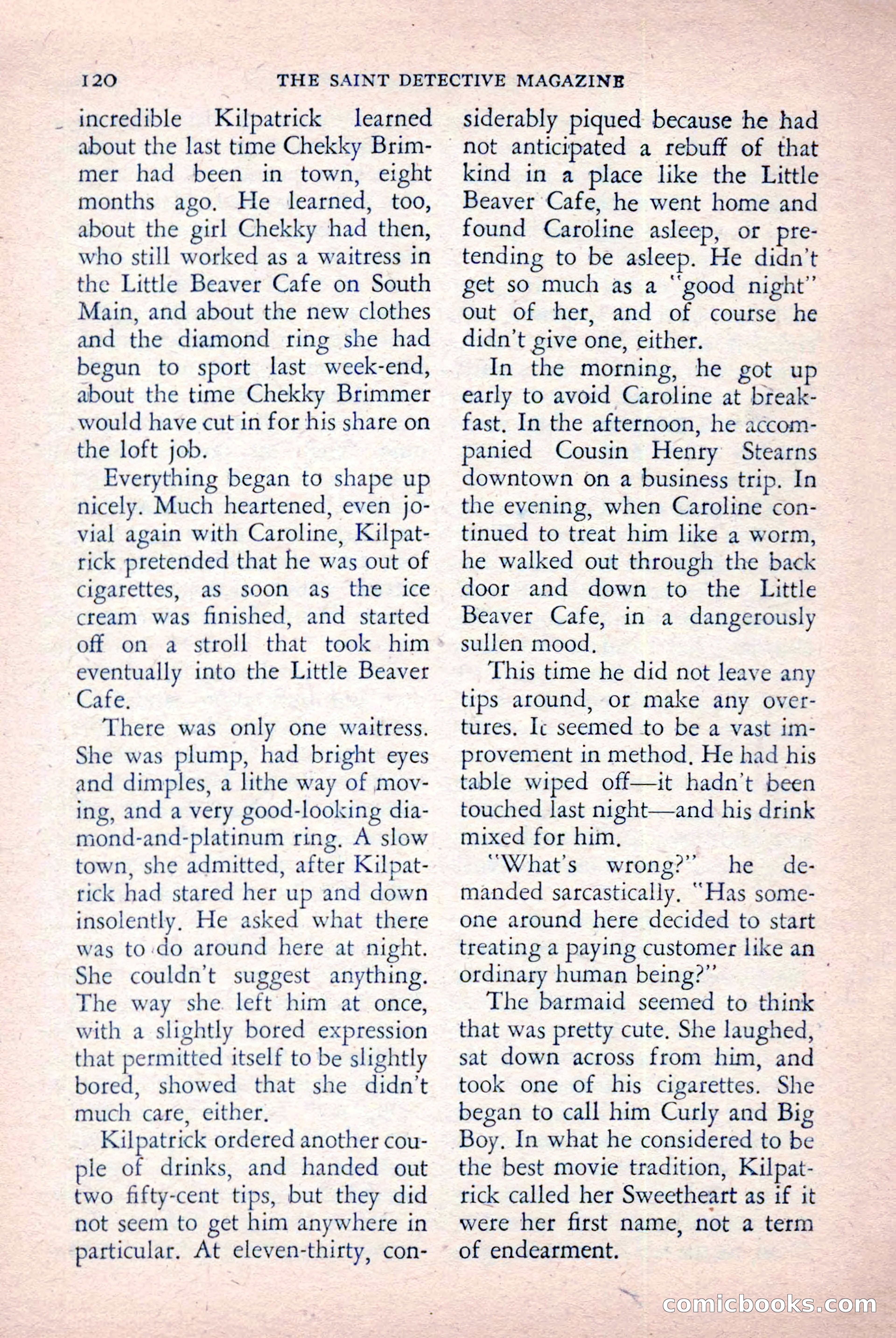 The Saint Detective Magazine, October 1955 — page 122 of 164
