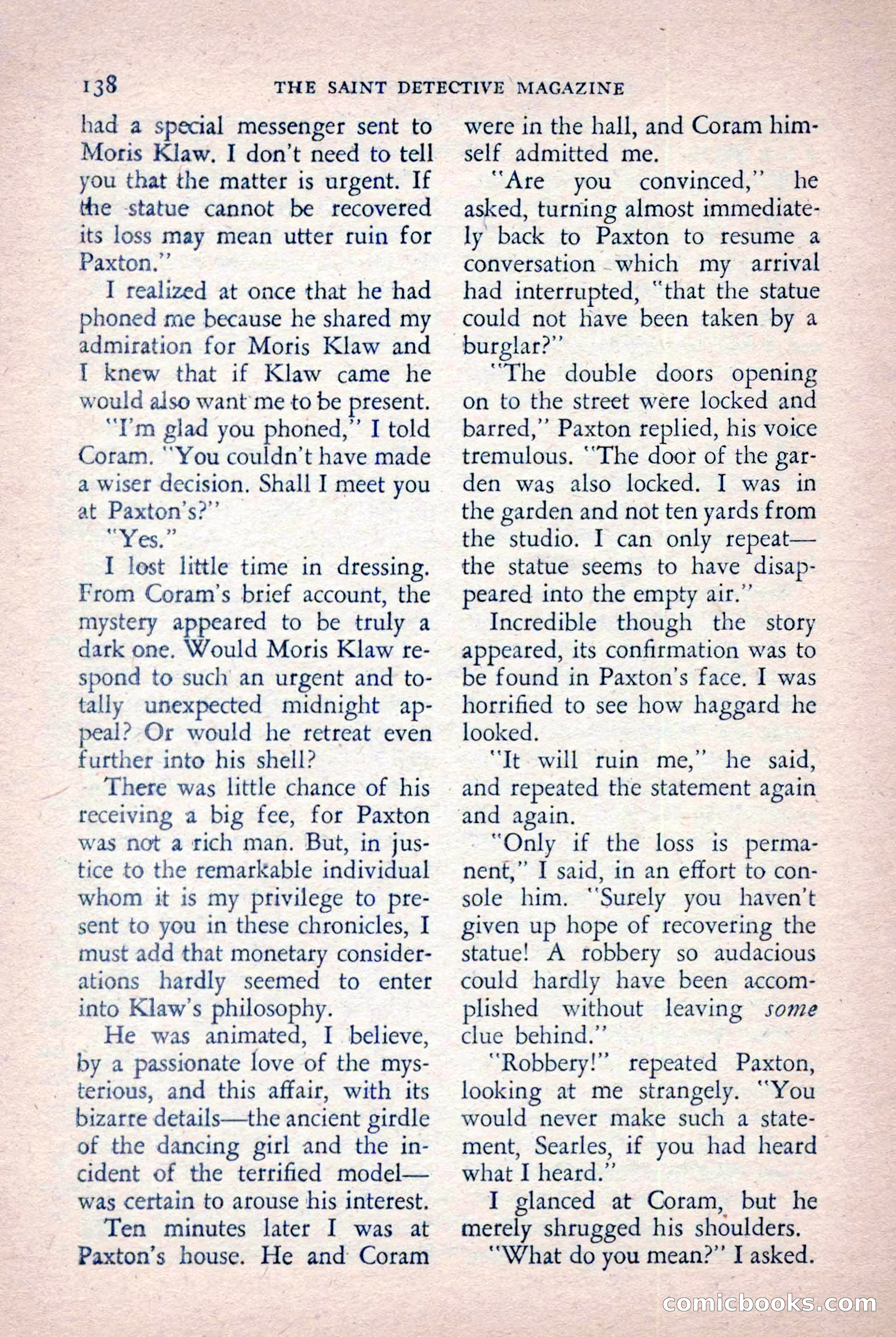 The Saint Detective Magazine, October 1955 — page 140 of 164