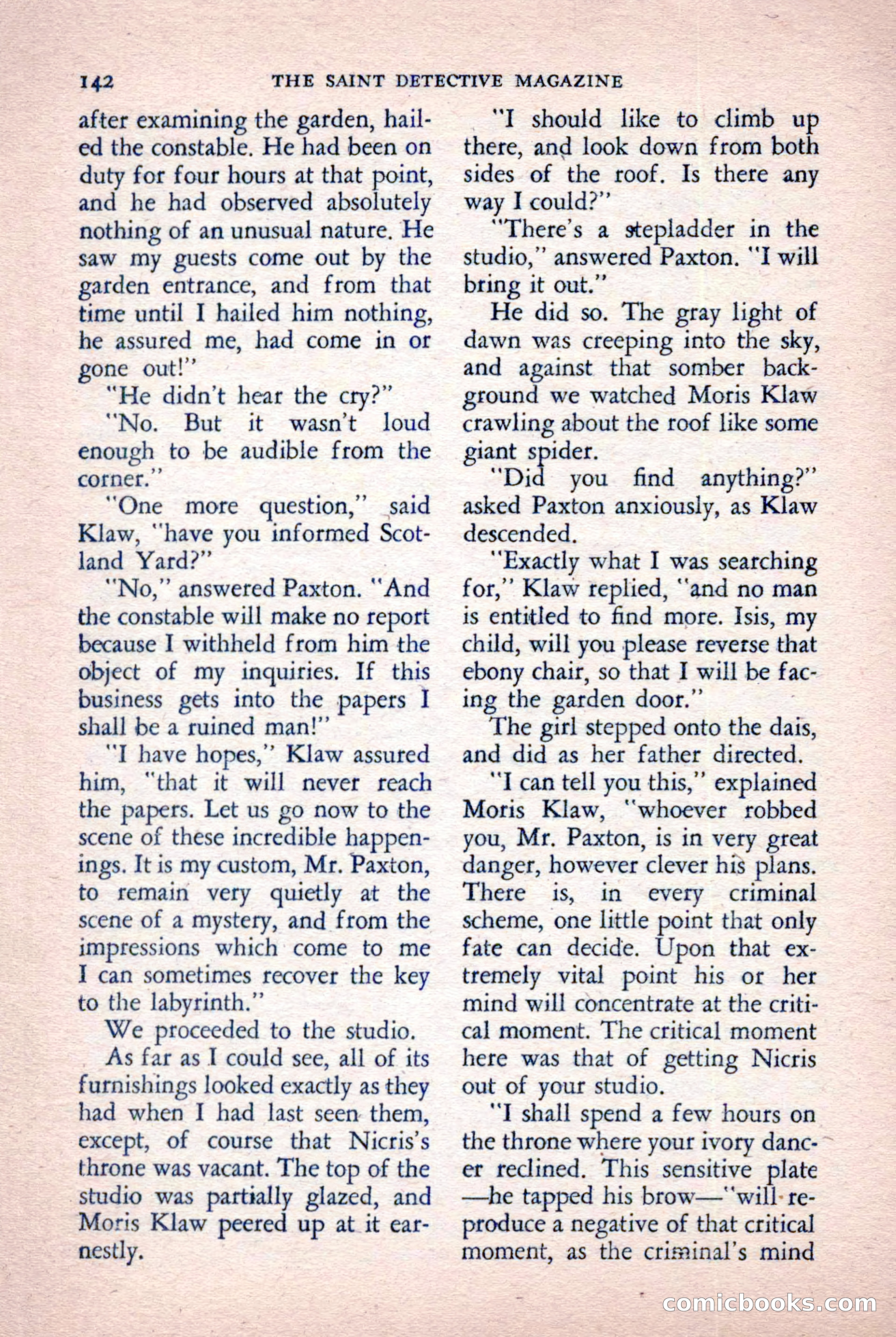 The Saint Detective Magazine, October 1955 — page 144 of 164