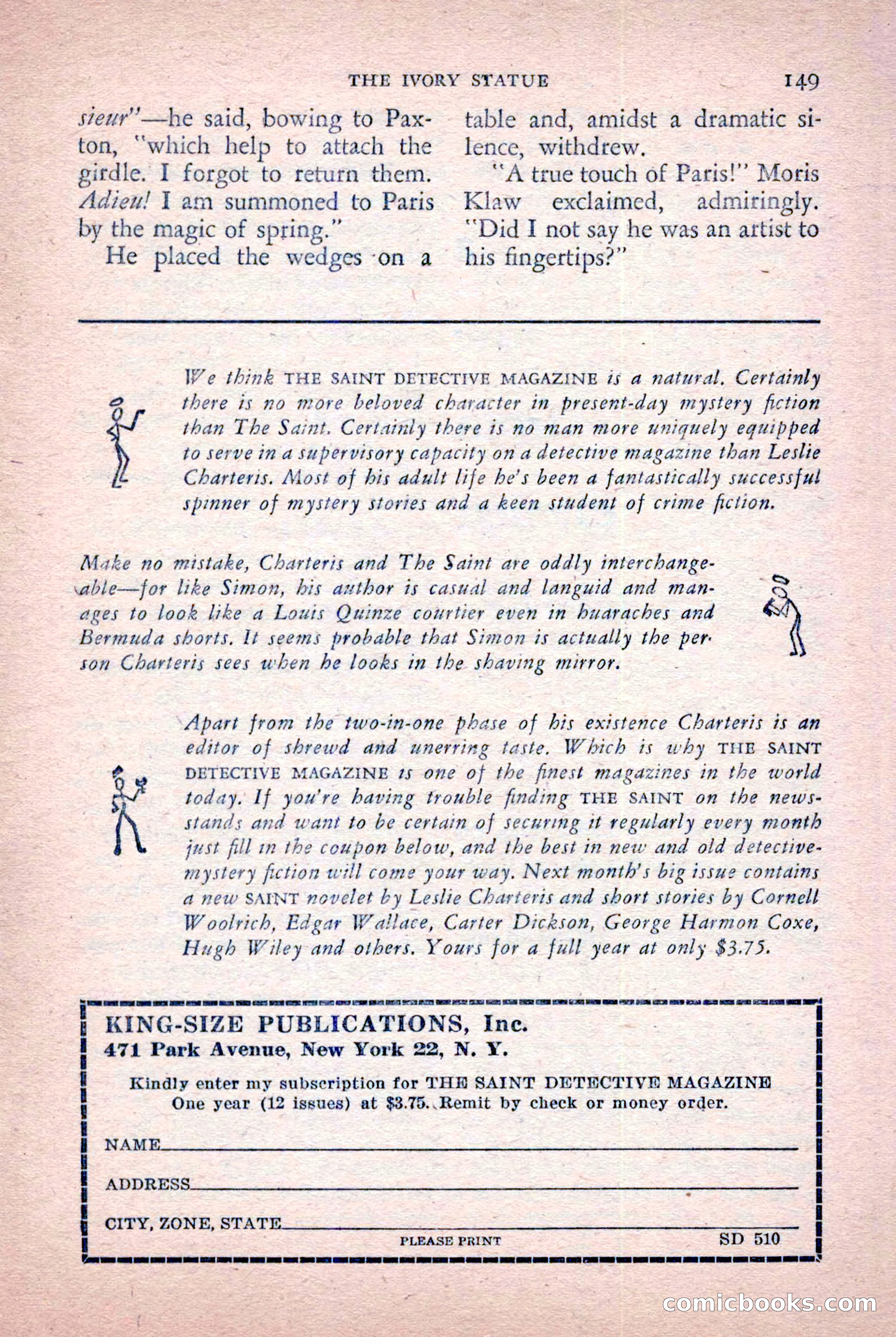 The Saint Detective Magazine, October 1955 — page 151 of 164