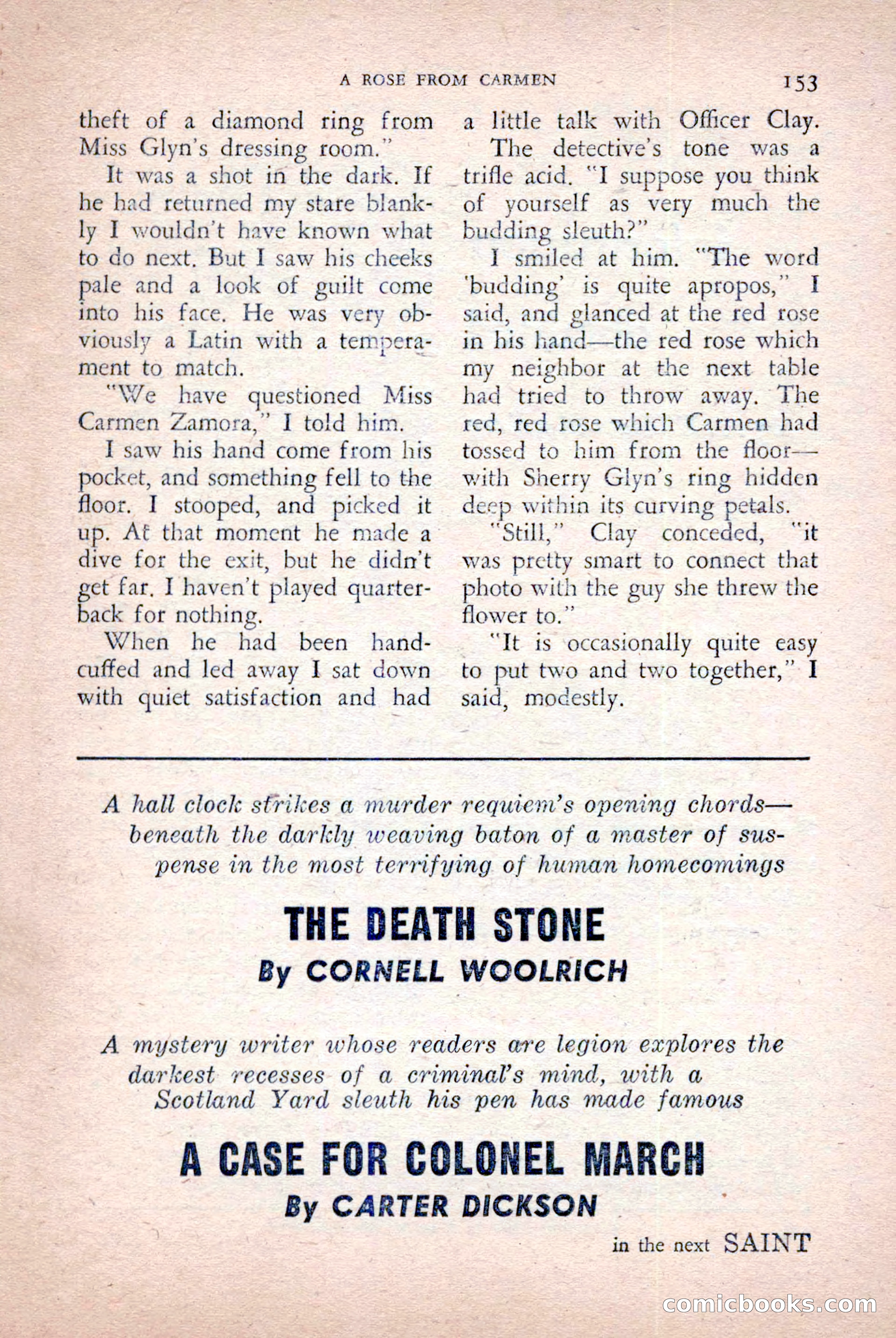 The Saint Detective Magazine, October 1955 — page 155 of 164