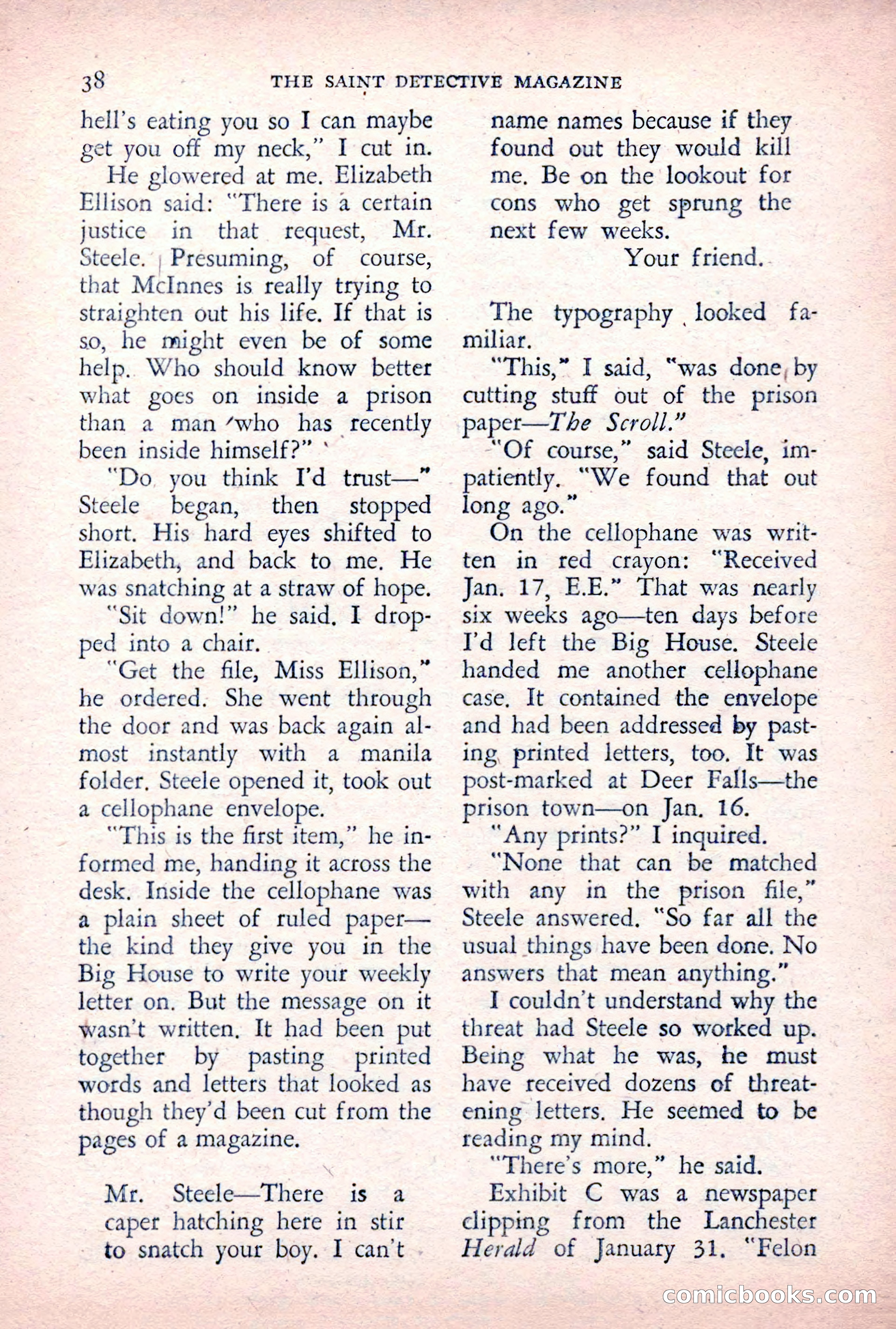 The Saint Detective Magazine, December 1955 — page 40 of 164