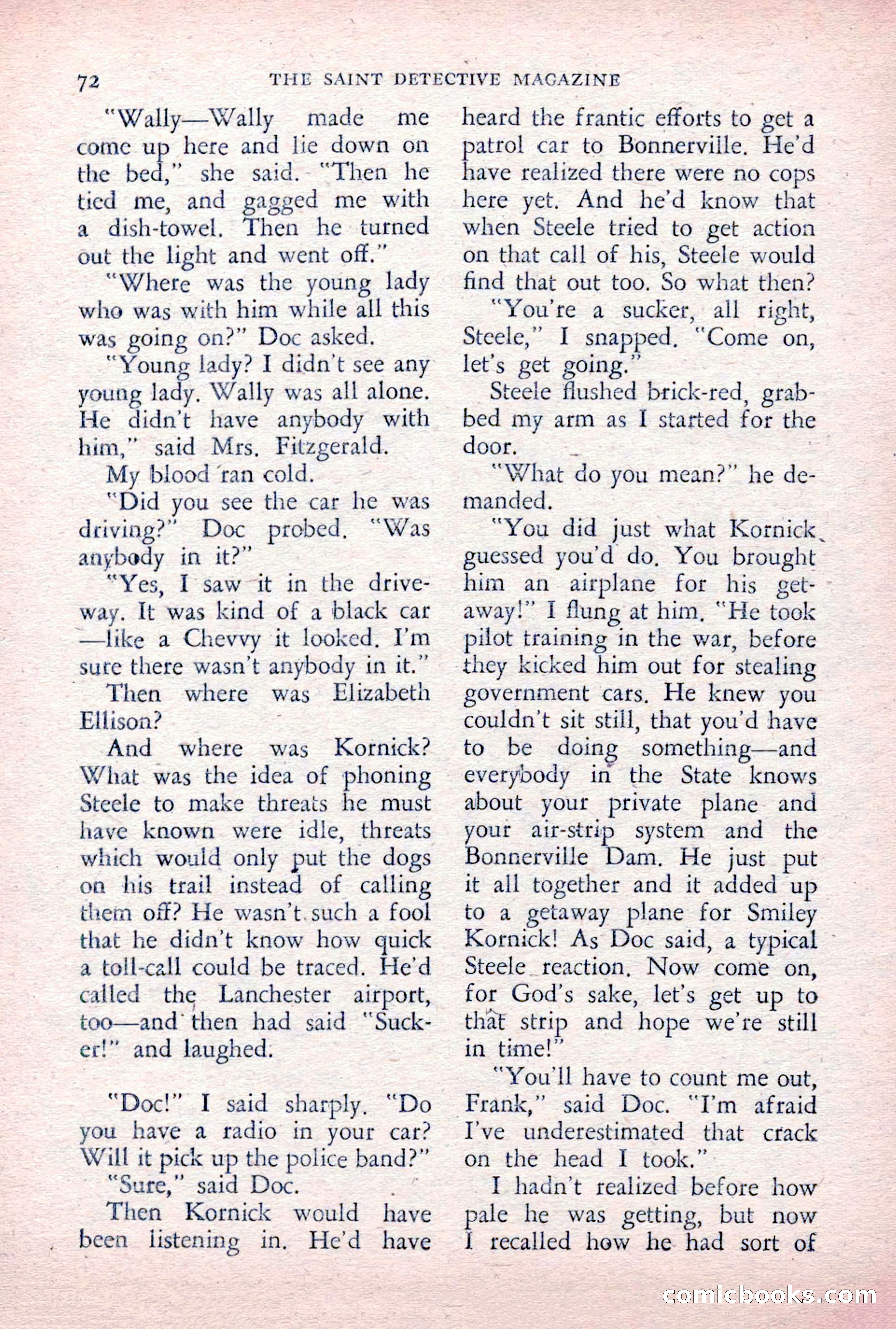 The Saint Detective Magazine, December 1955 — page 74 of 164