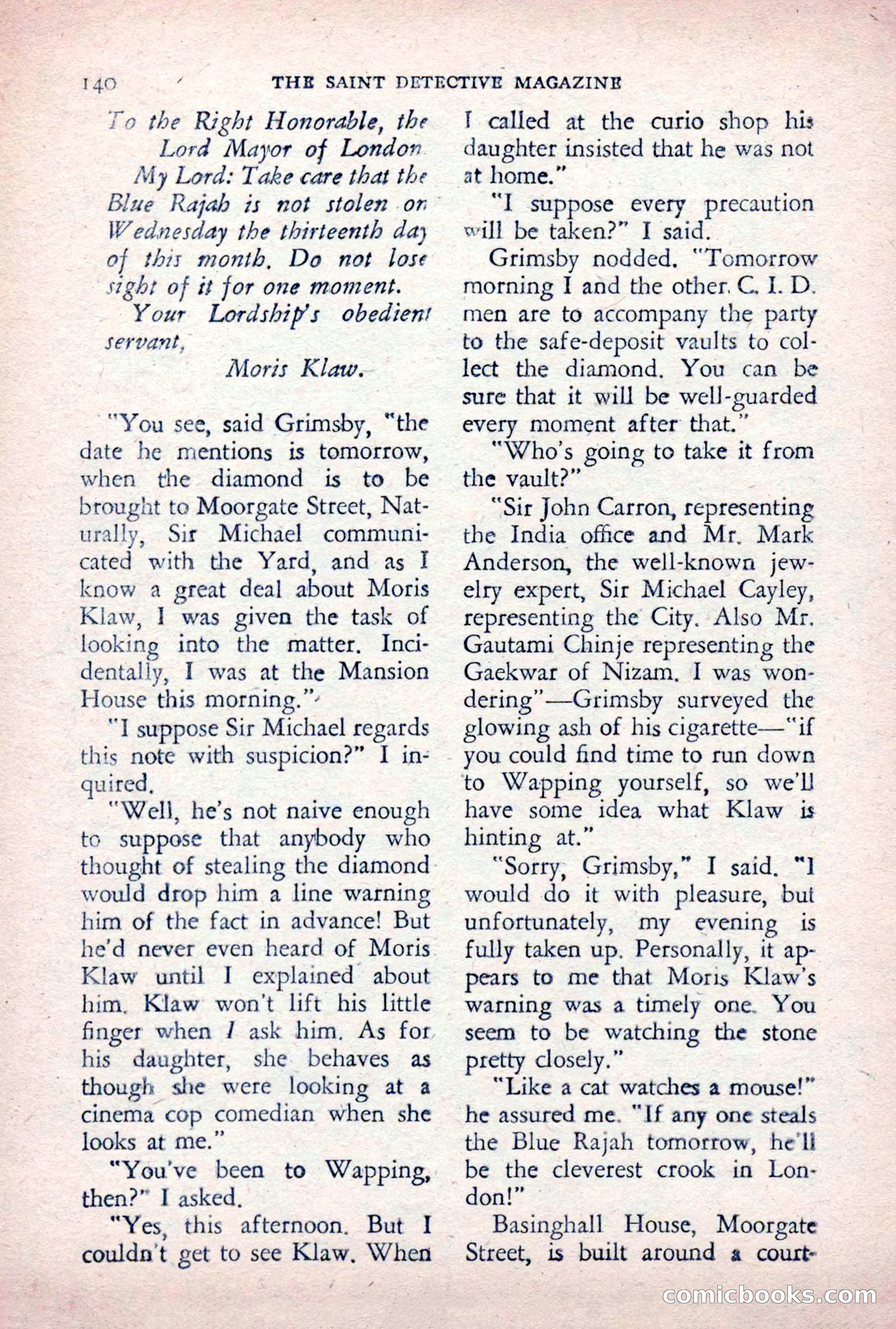 The Saint Detective Magazine, December 1955 — page 142 of 164