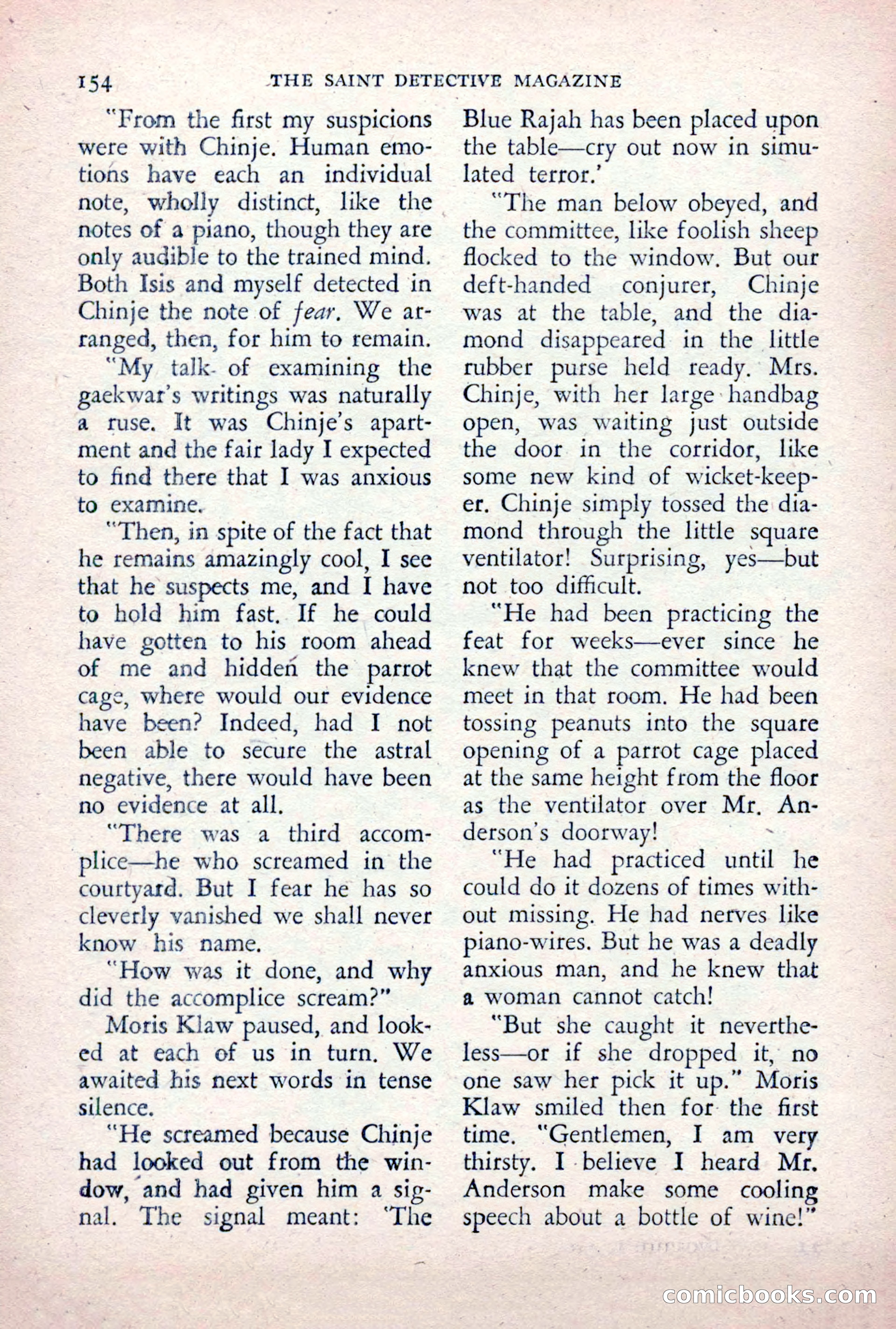 The Saint Detective Magazine, December 1955 — page 156 of 164