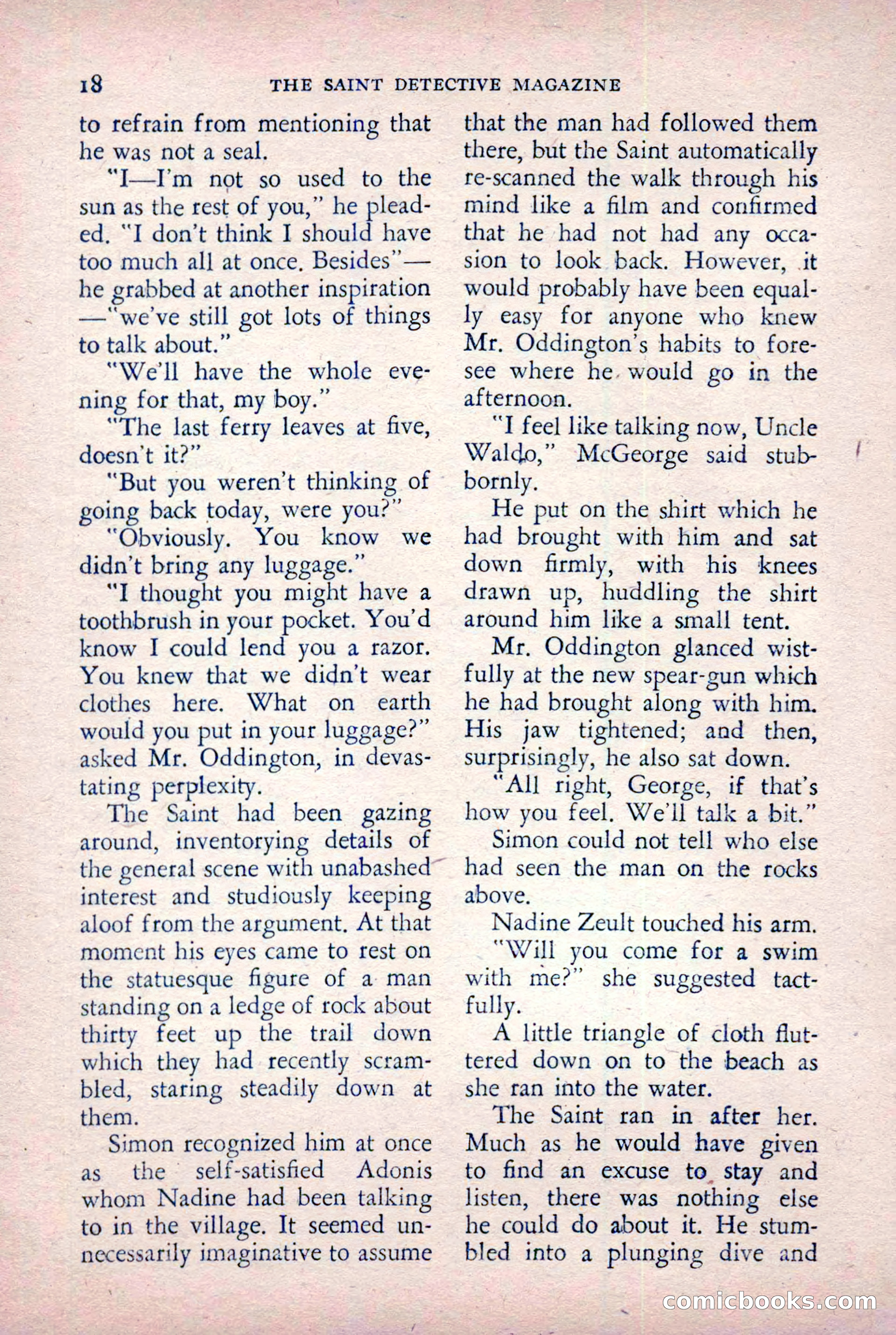 The Saint Detective Magazine, January 1956 — page 20 of 164