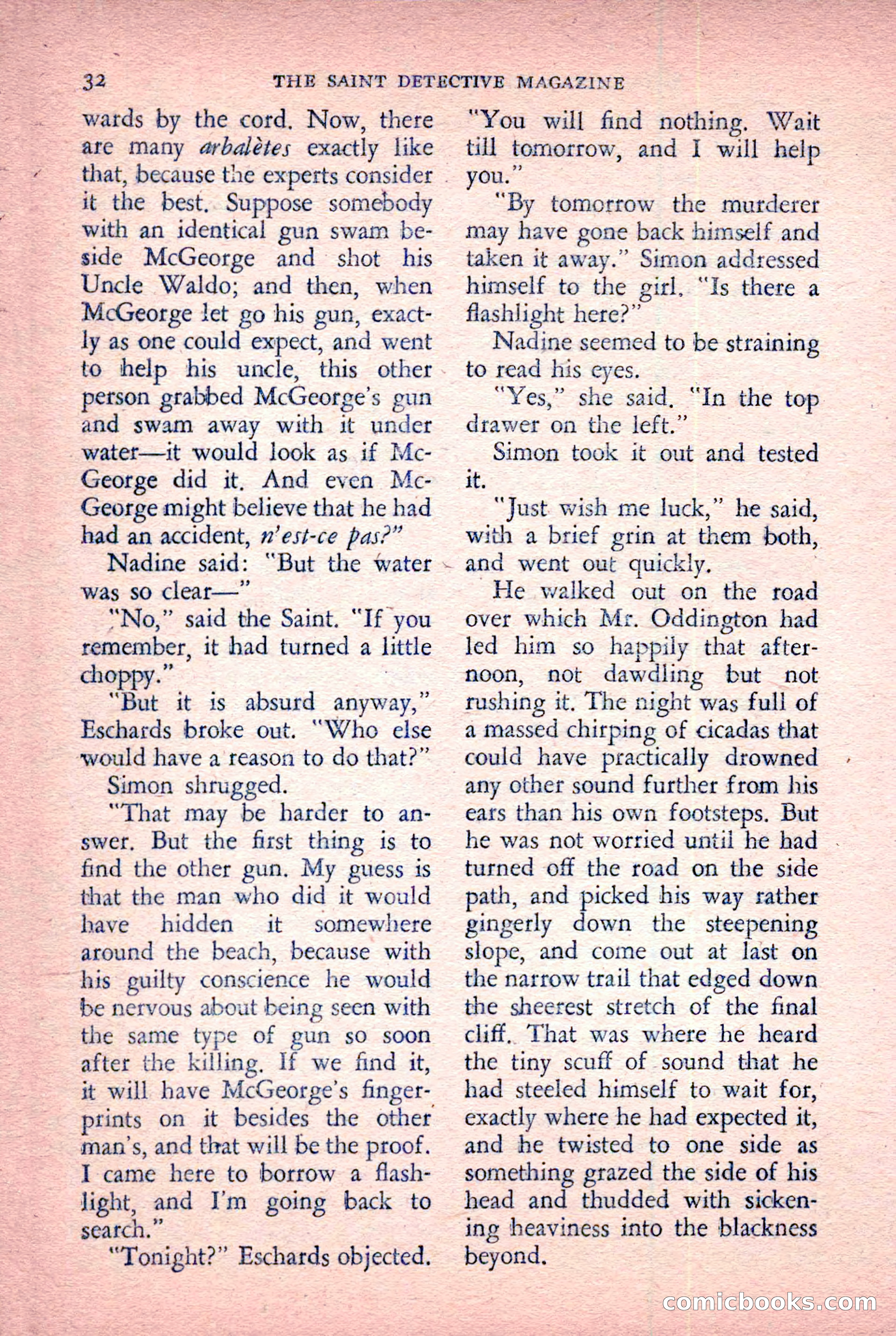 The Saint Detective Magazine, January 1956 — page 34 of 164
