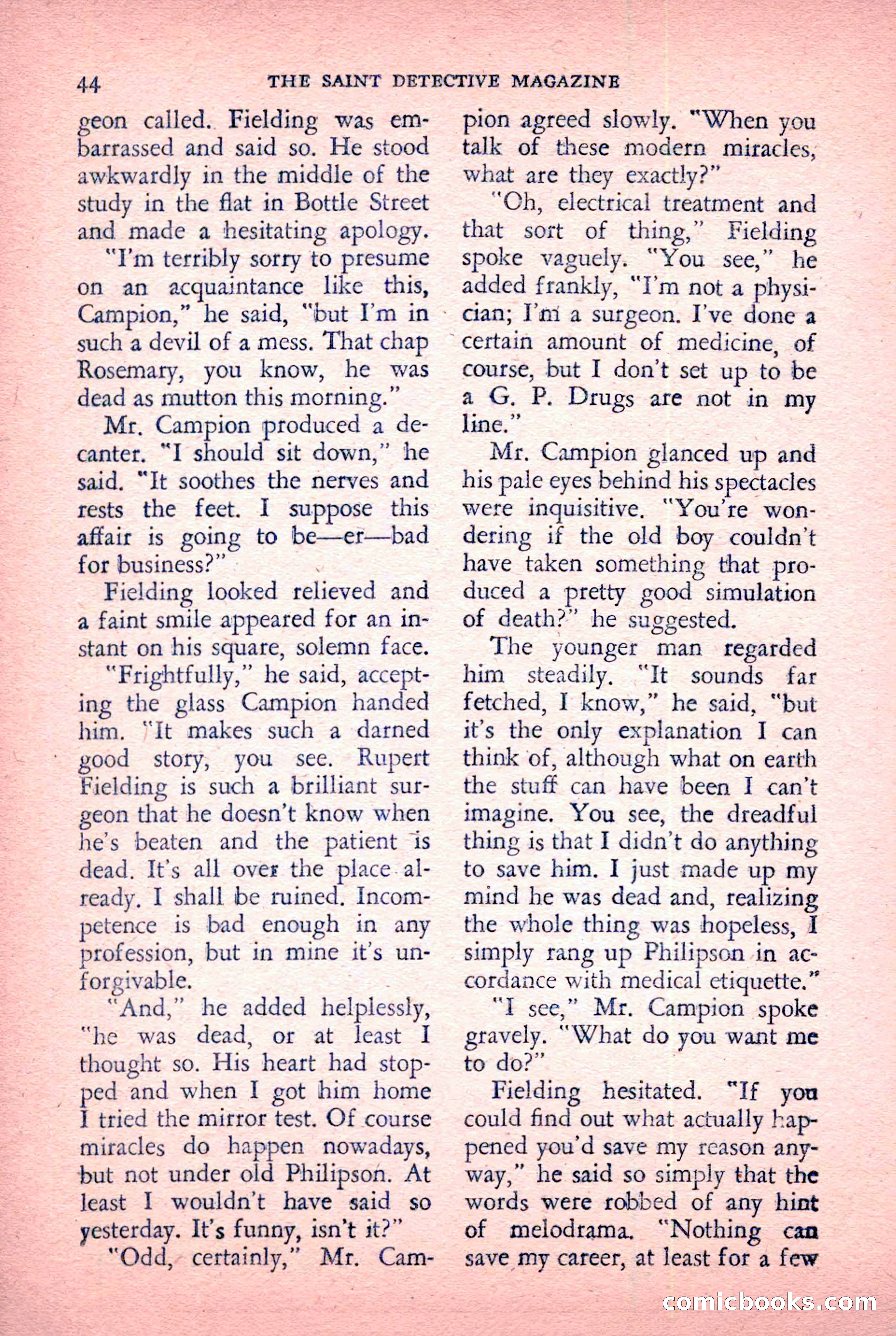 The Saint Detective Magazine, January 1956 — page 46 of 164