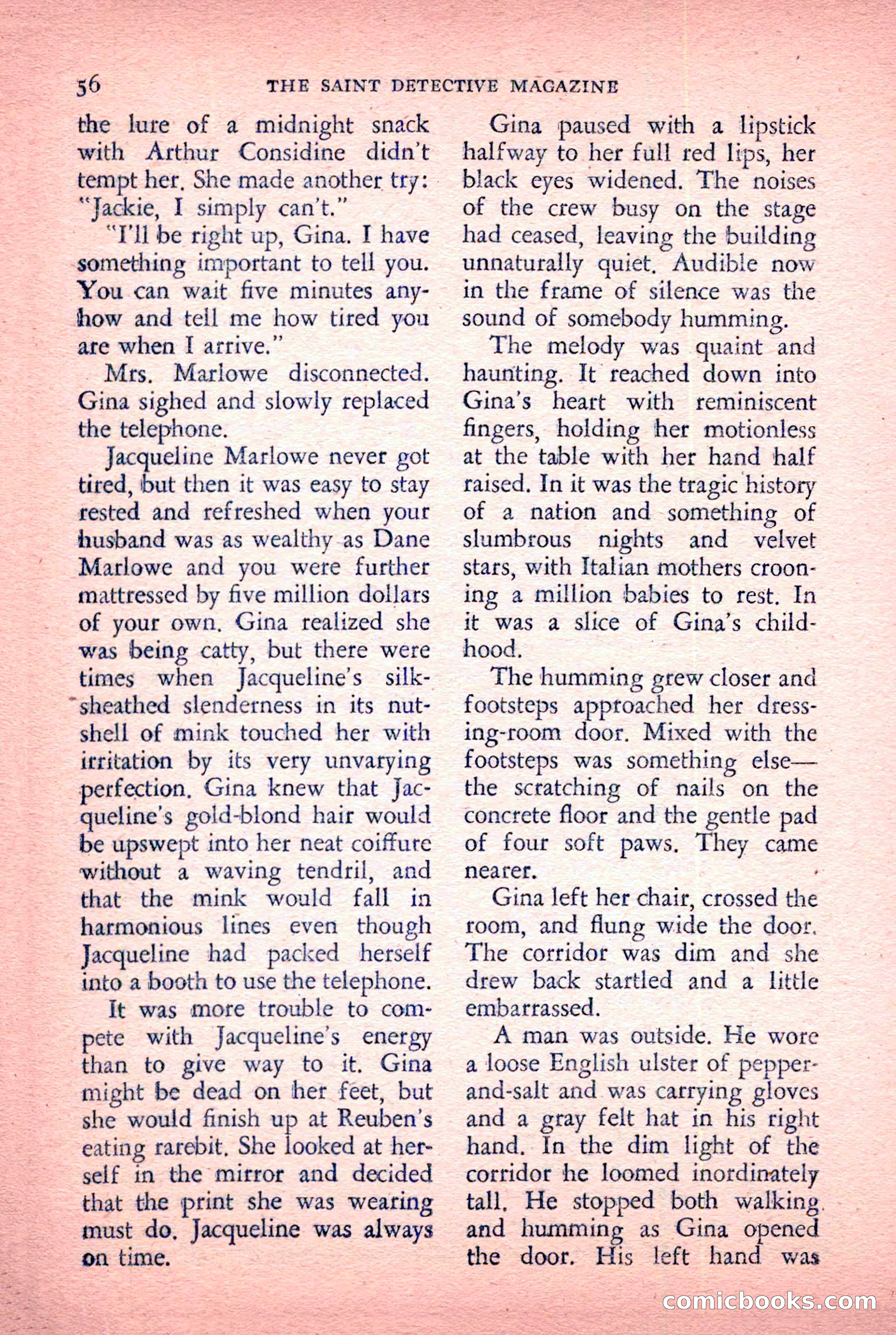 The Saint Detective Magazine, January 1956 — page 58 of 164
