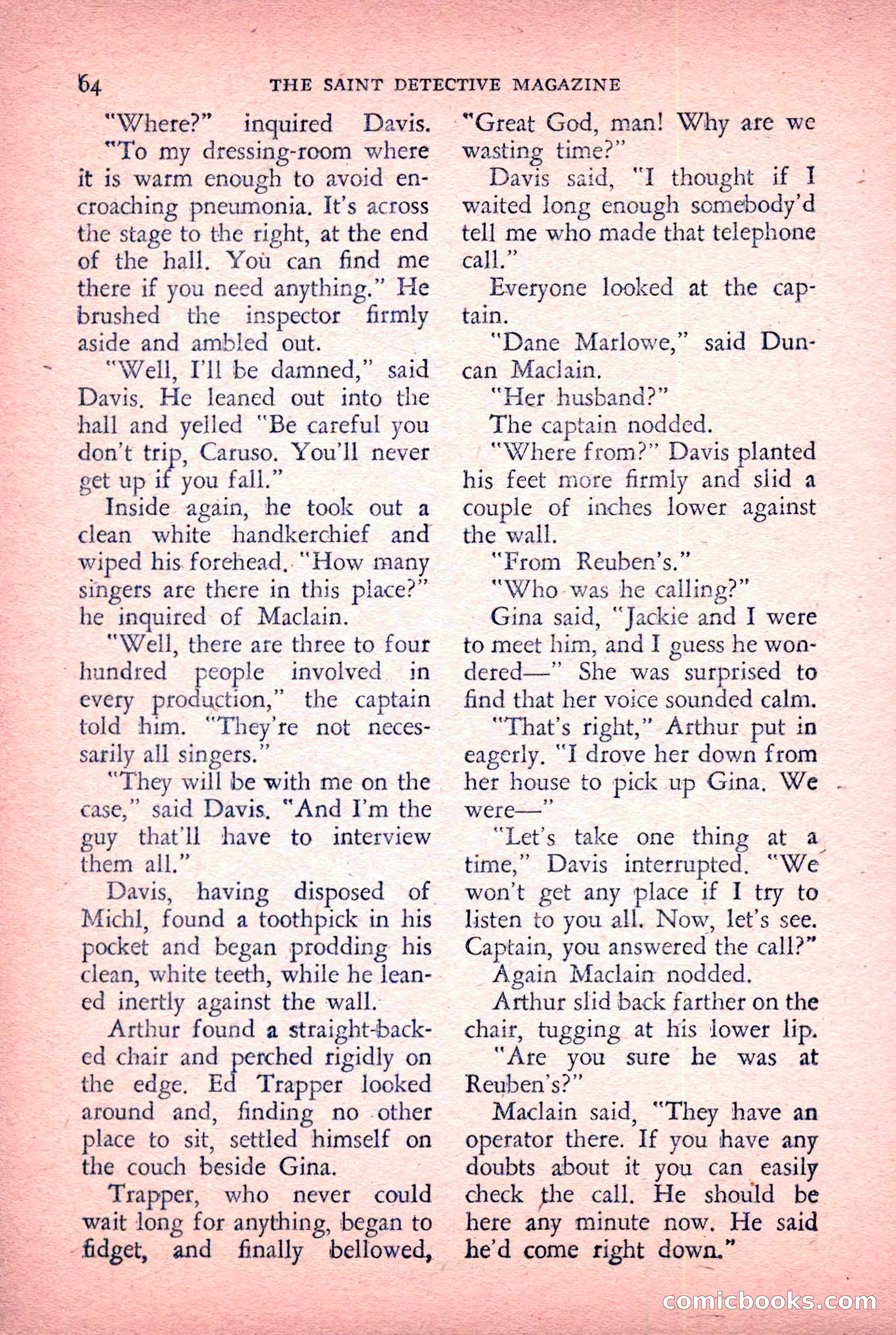 The Saint Detective Magazine, January 1956 — page 66 of 164