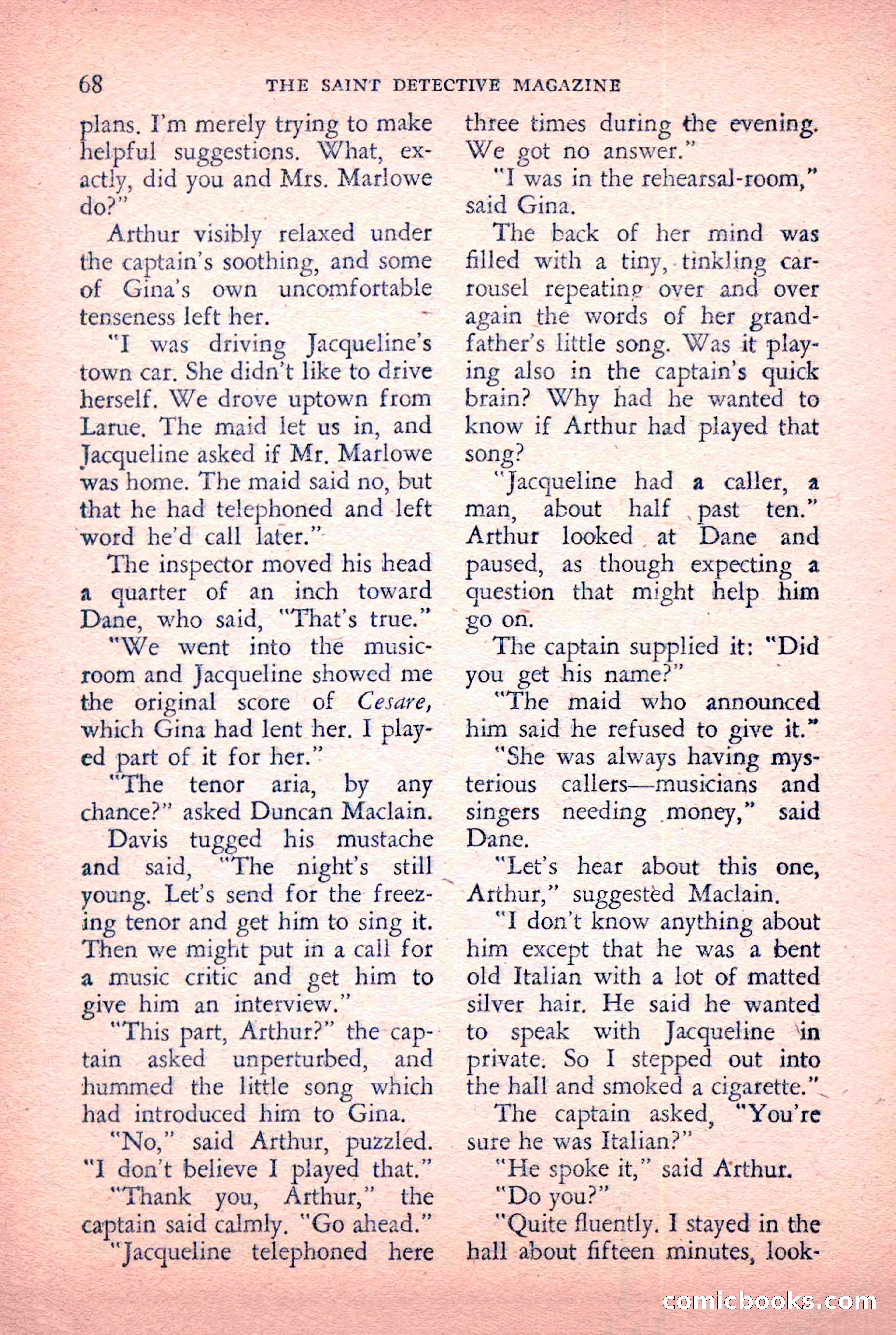 The Saint Detective Magazine, January 1956 — page 70 of 164