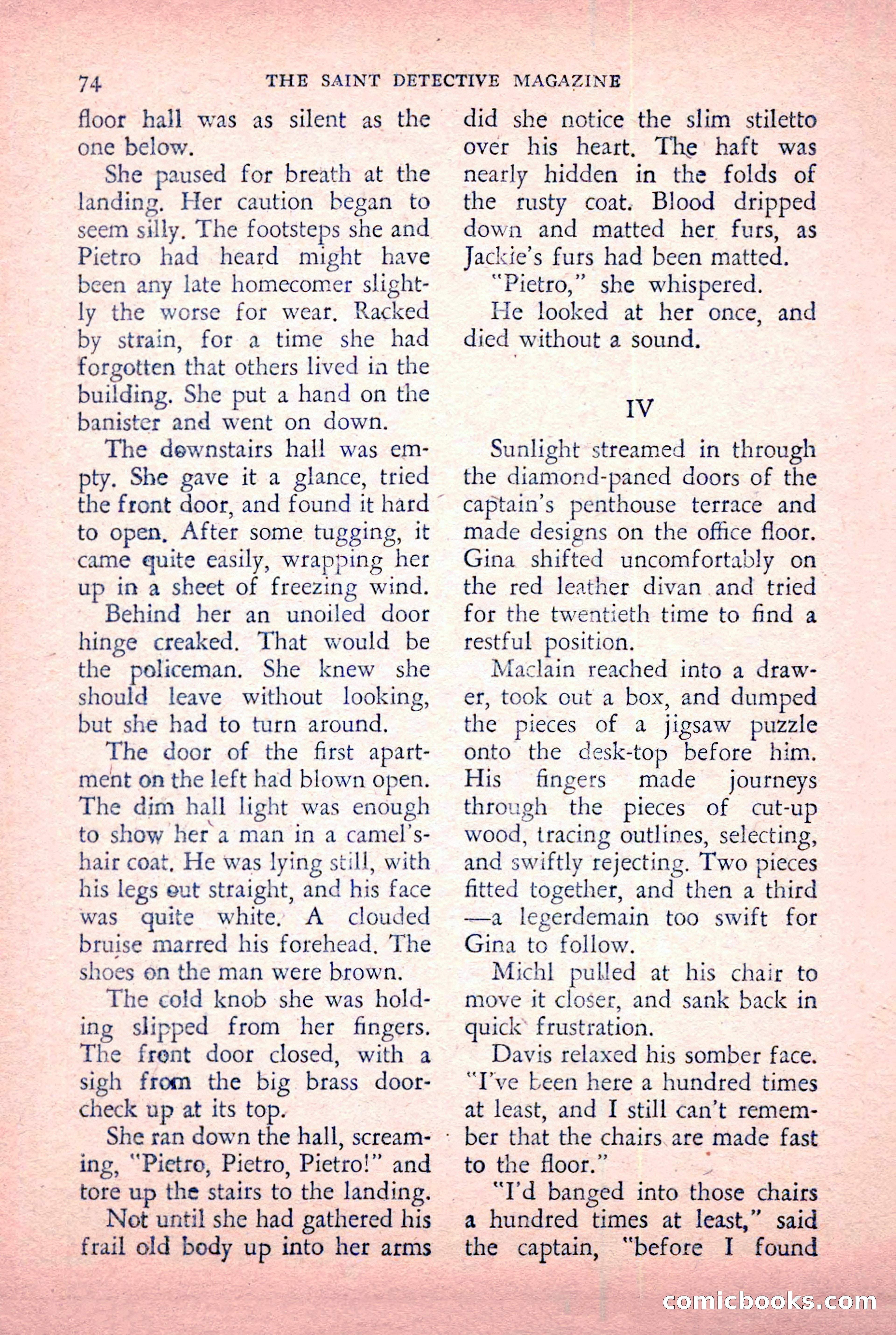 The Saint Detective Magazine, January 1956 — page 76 of 164