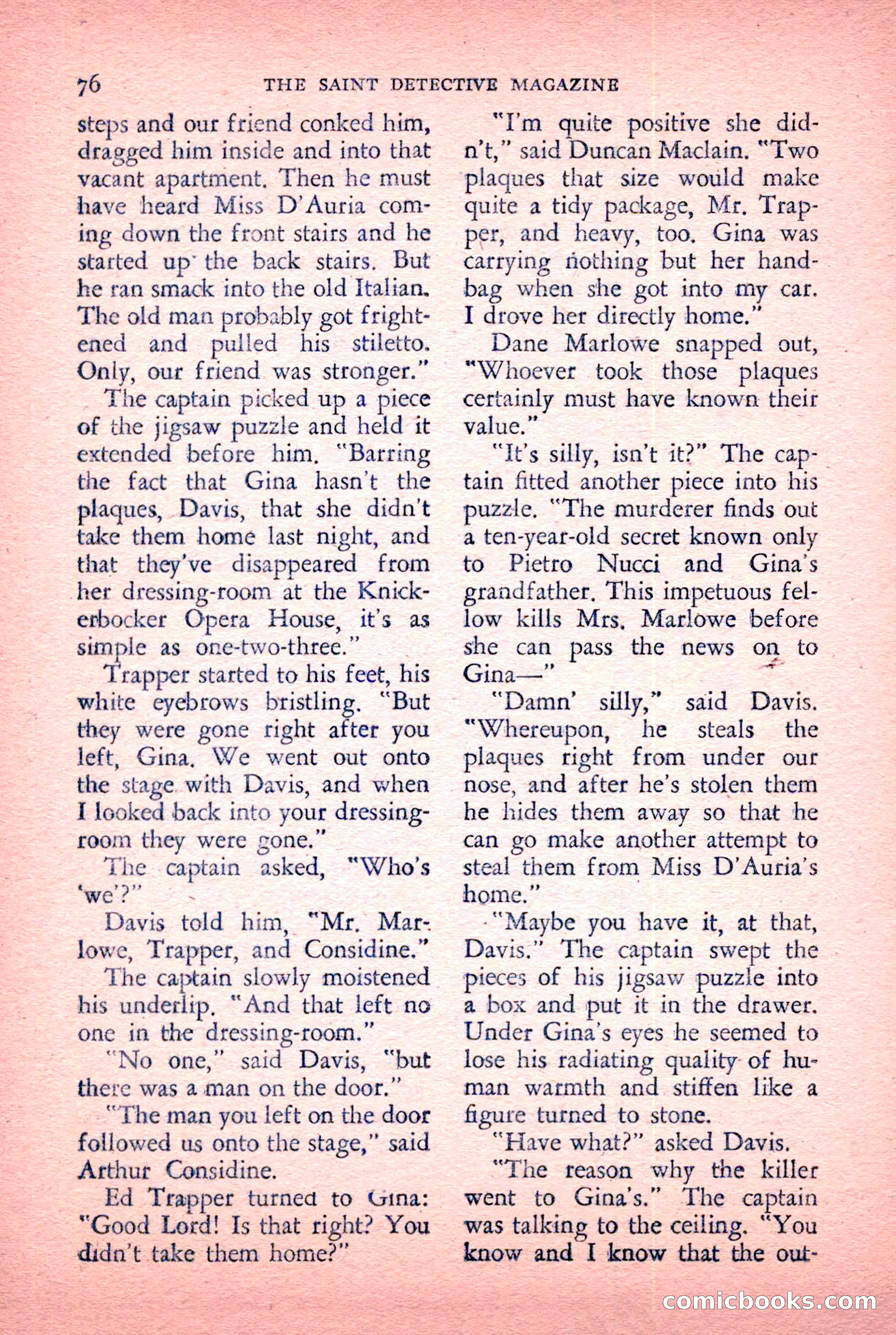 The Saint Detective Magazine, January 1956 — page 78 of 164