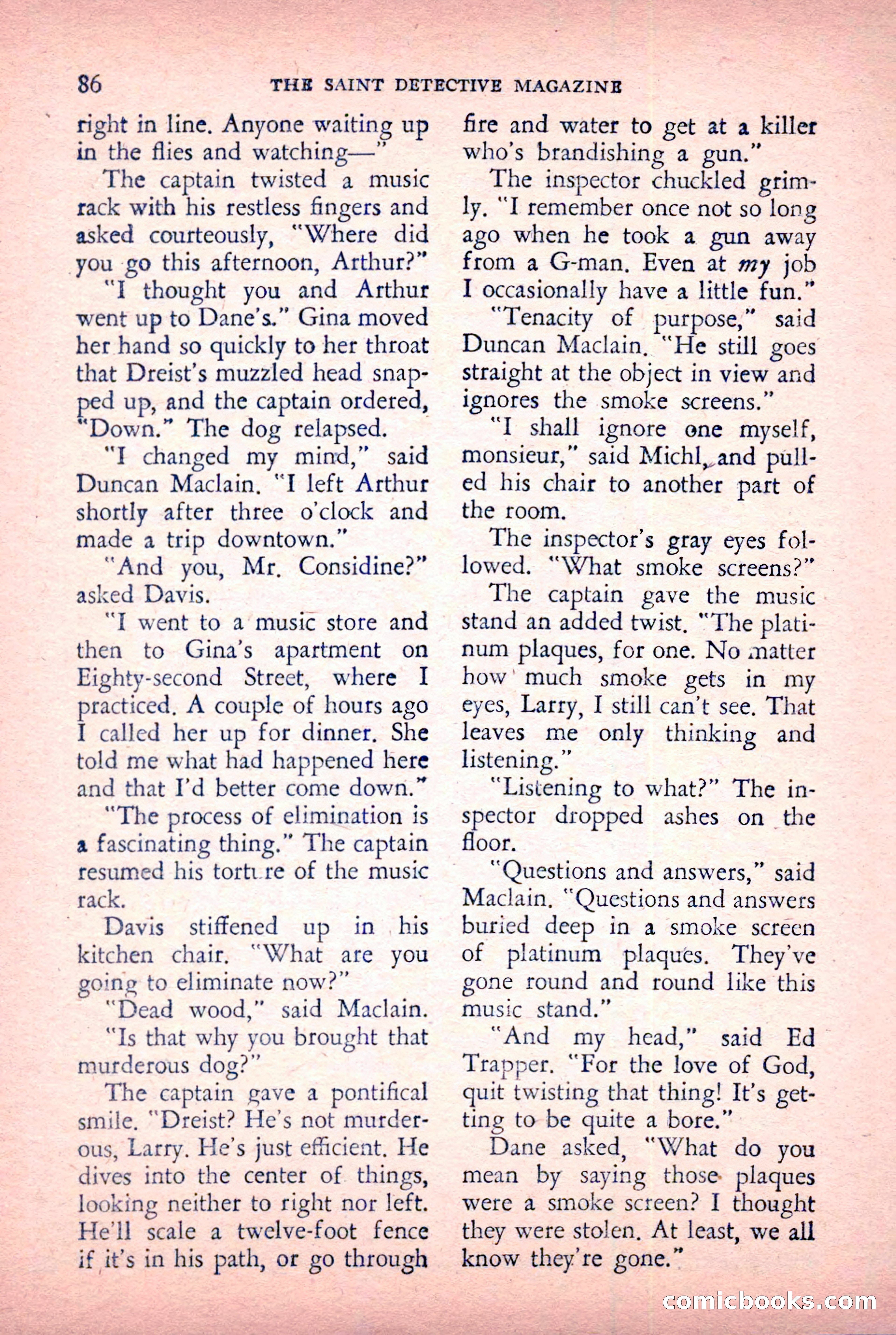 The Saint Detective Magazine, January 1956 — page 88 of 164
