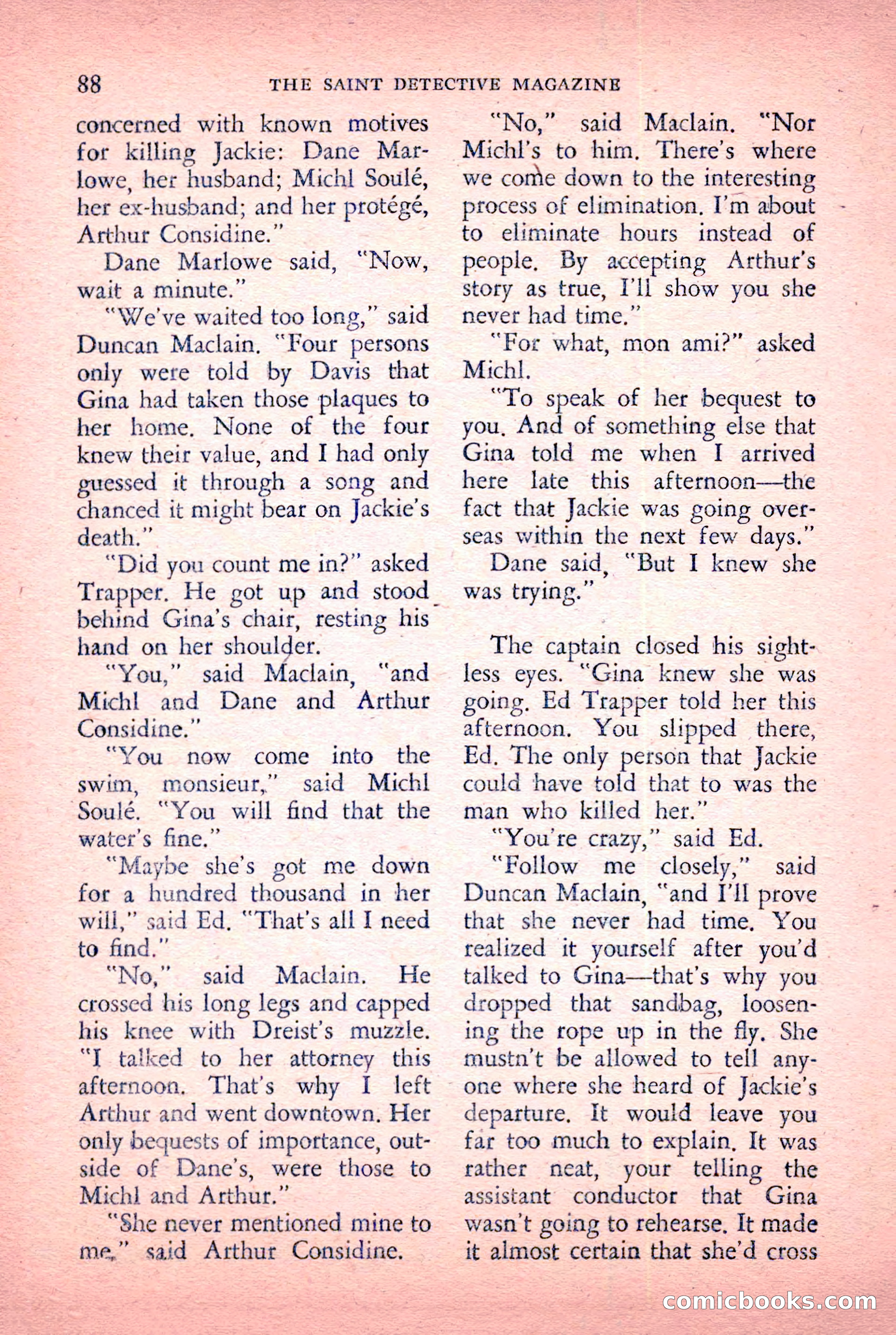 The Saint Detective Magazine, January 1956 — page 90 of 164