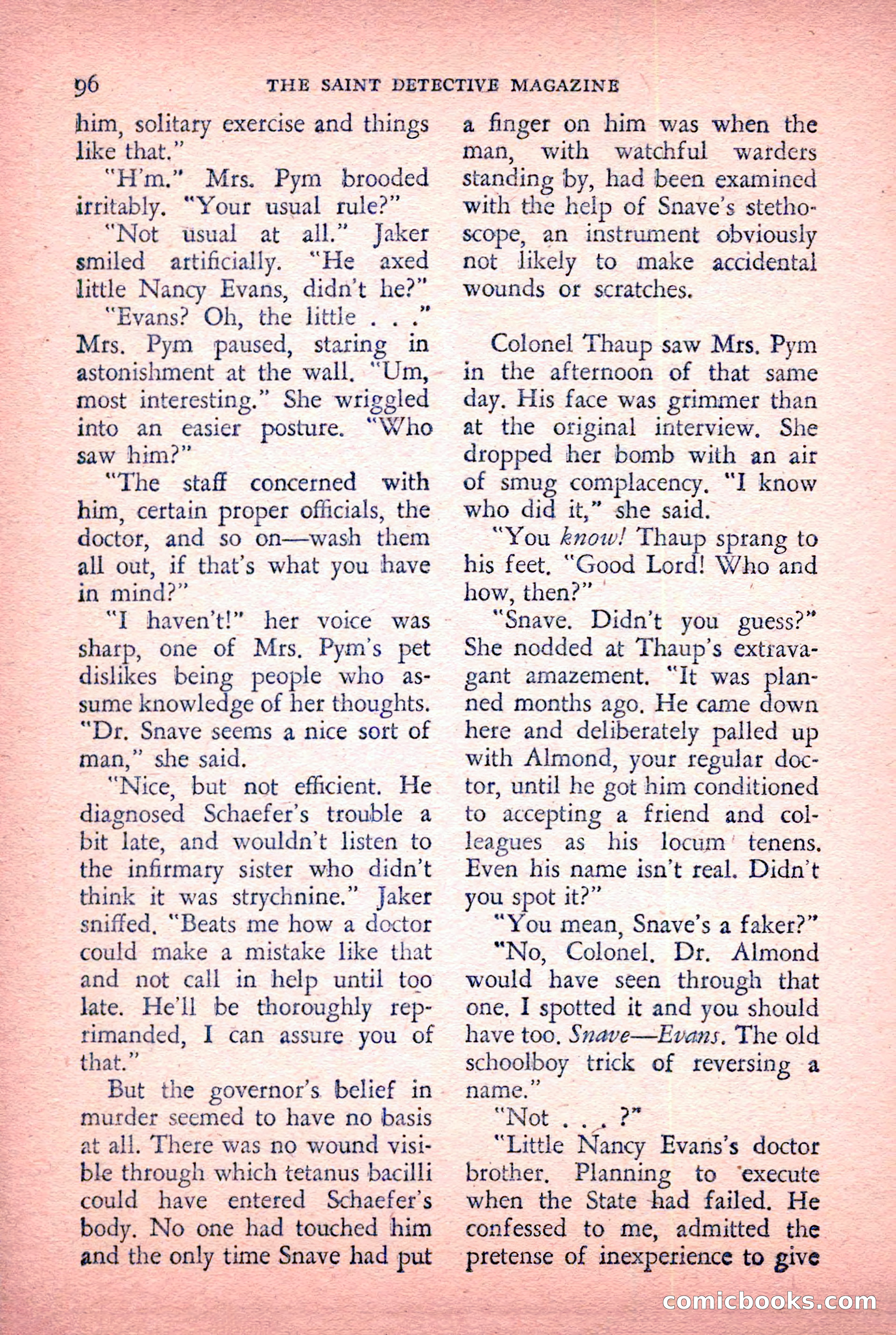 The Saint Detective Magazine, January 1956 — page 98 of 164