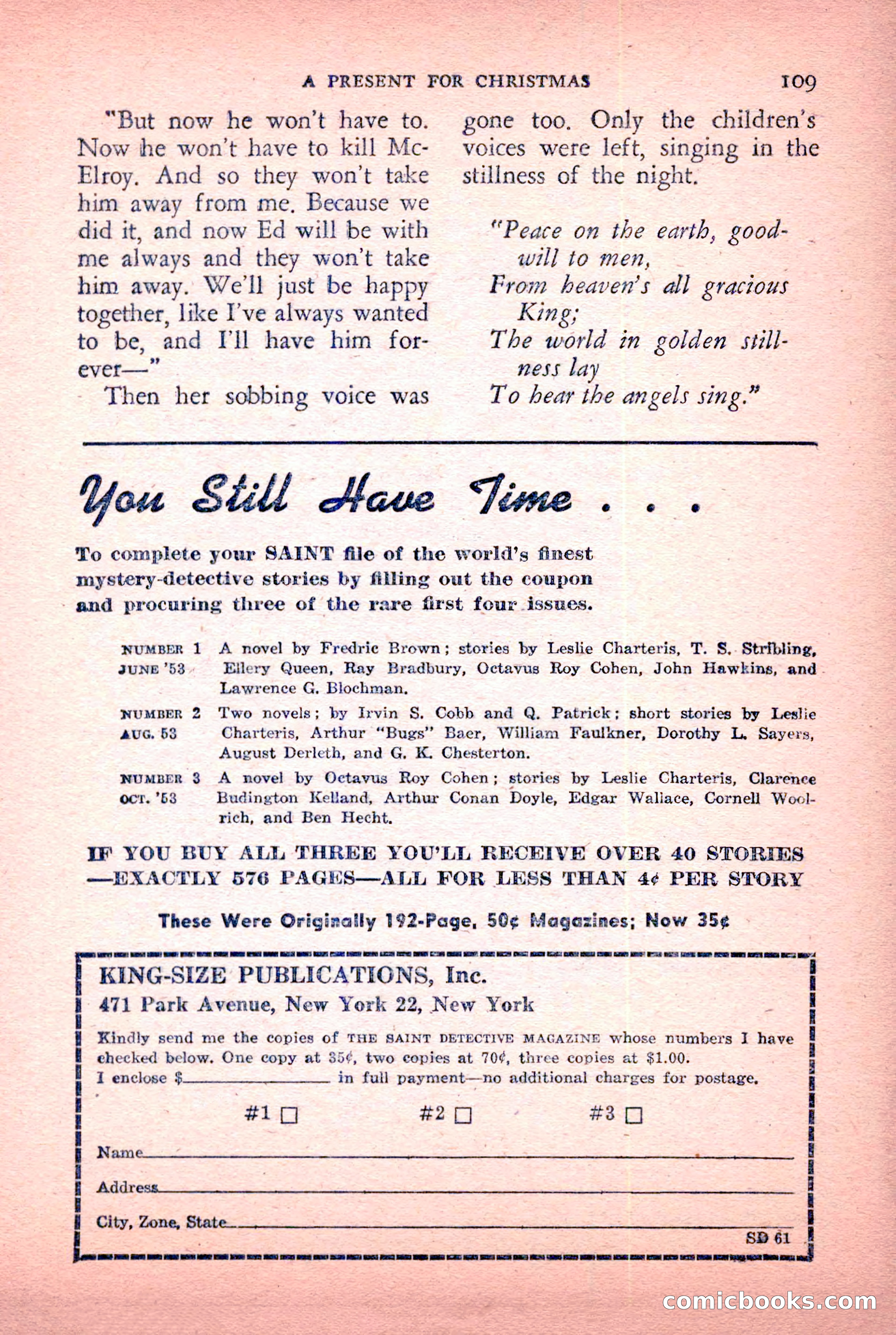 The Saint Detective Magazine, January 1956 — page 111 of 164