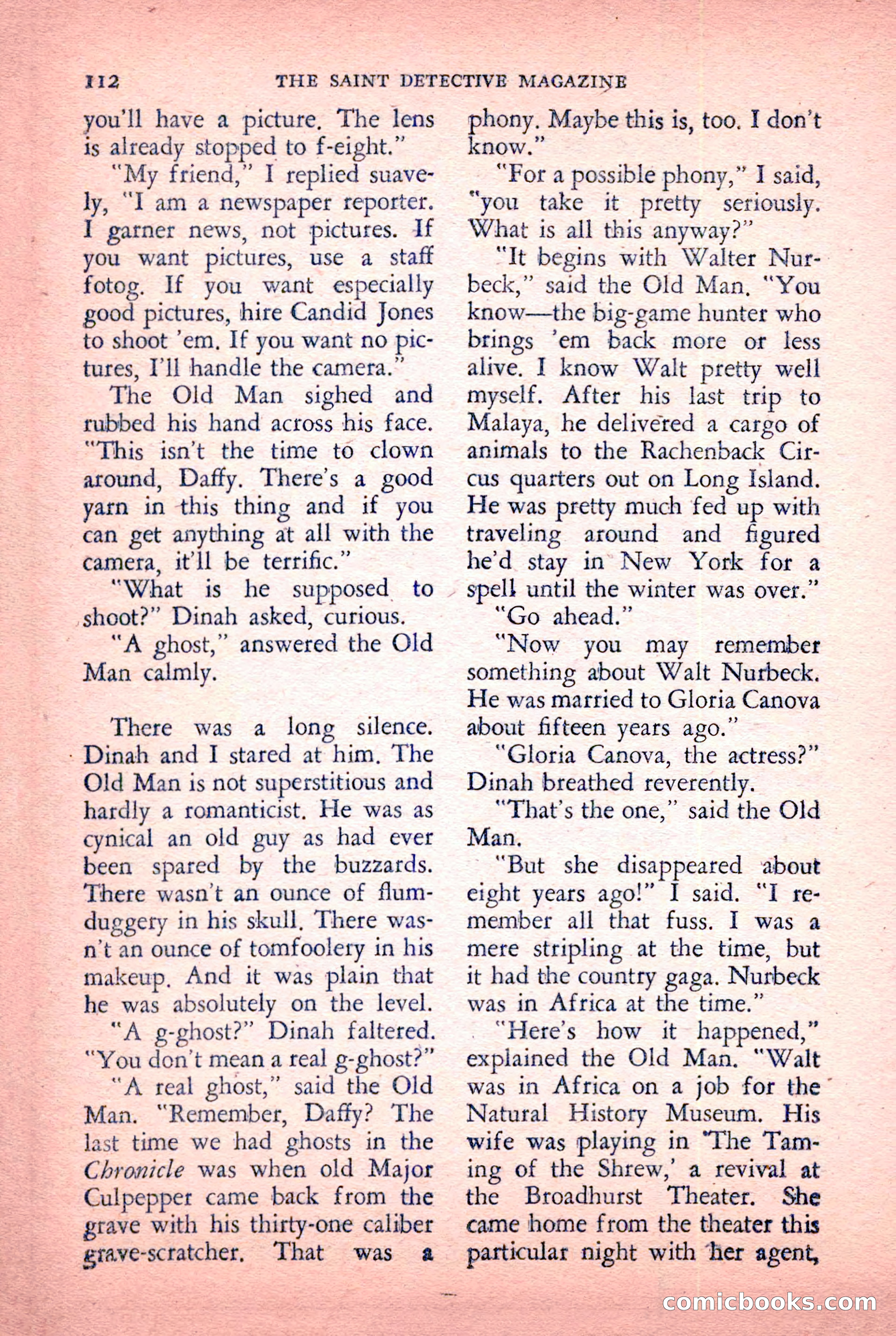 The Saint Detective Magazine, January 1956 — page 114 of 164