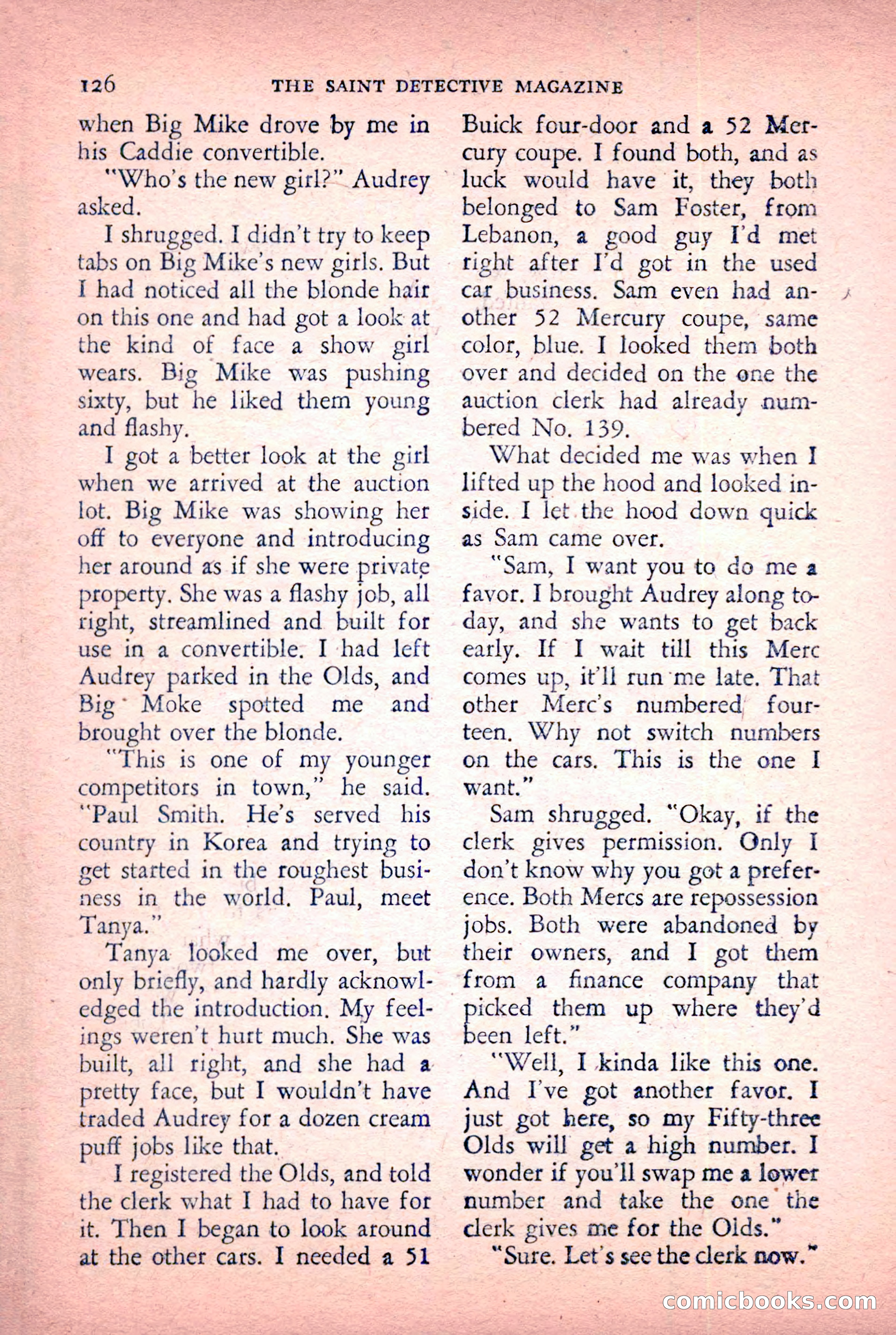The Saint Detective Magazine, January 1956 — page 128 of 164