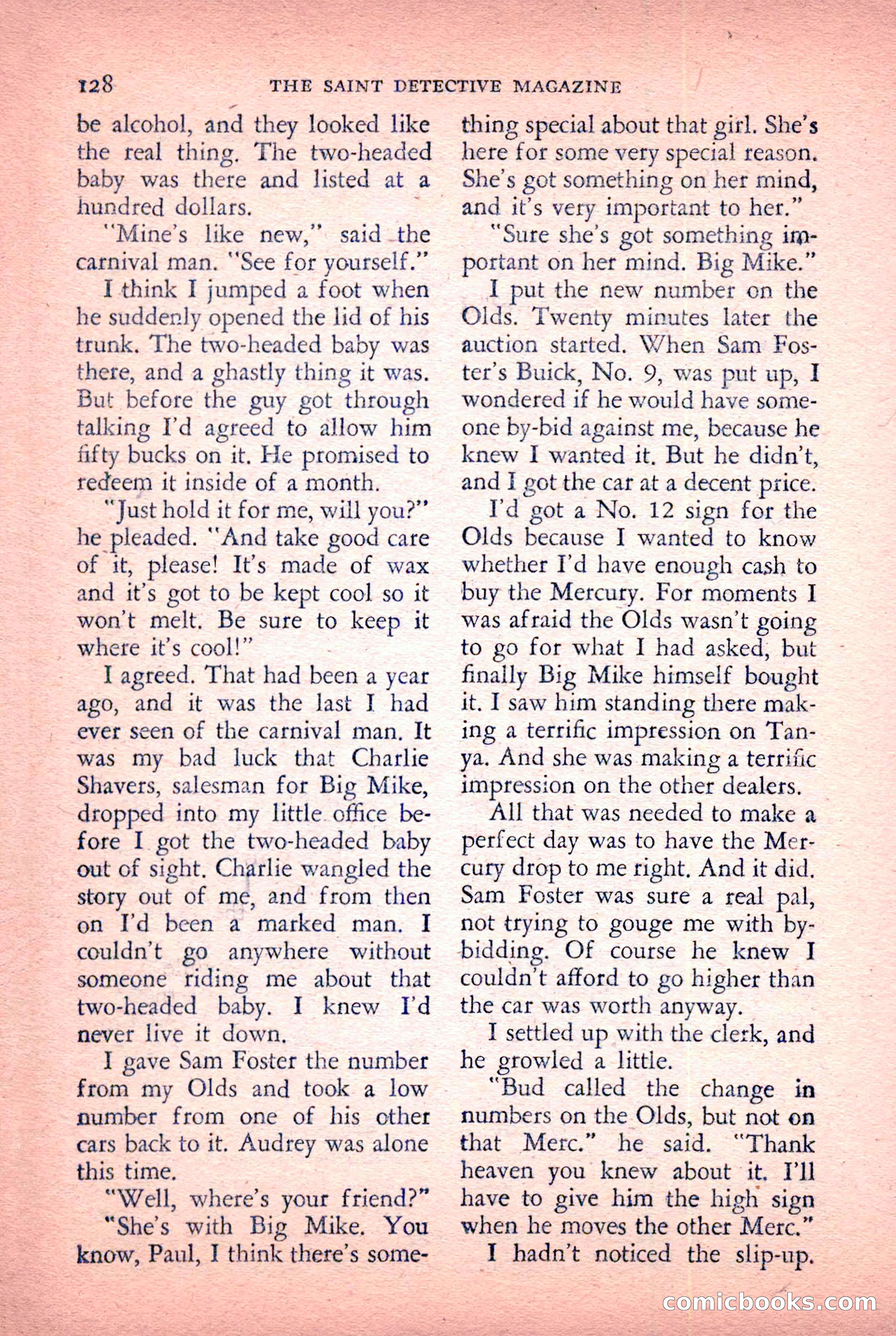 The Saint Detective Magazine, January 1956 — page 130 of 164