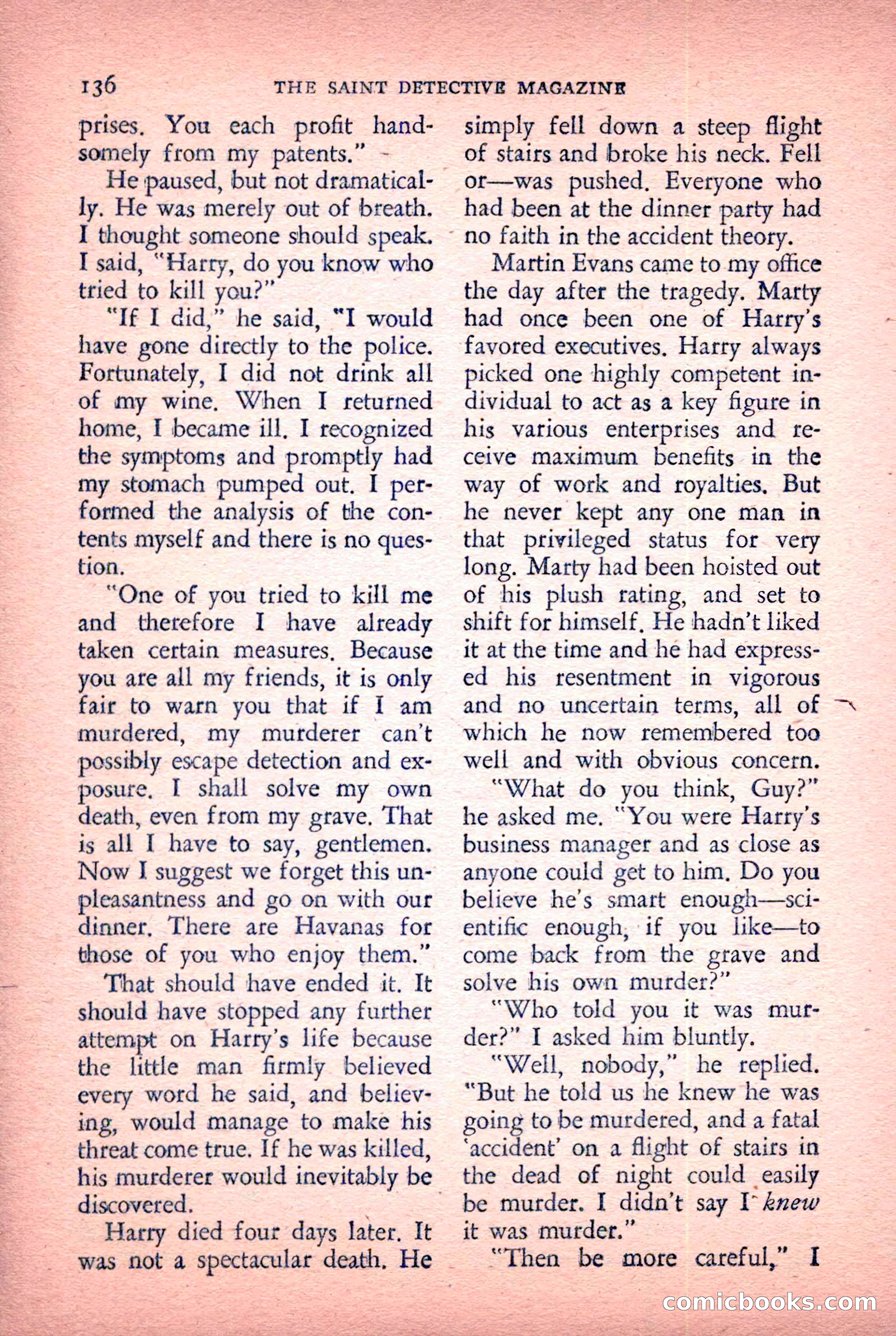 The Saint Detective Magazine, January 1956 — page 138 of 164