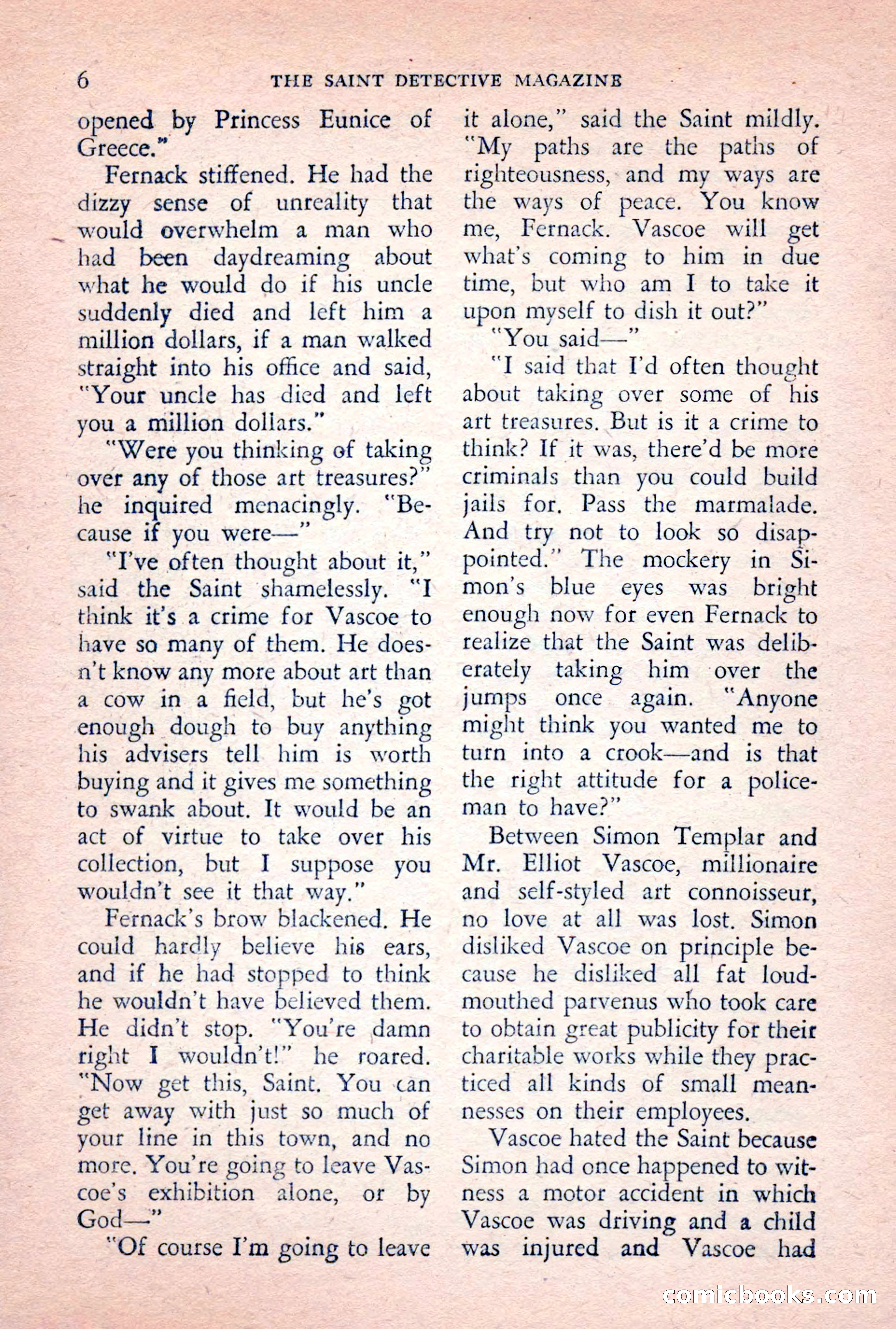 The Saint Detective Magazine, February 1956 — page 8 of 164