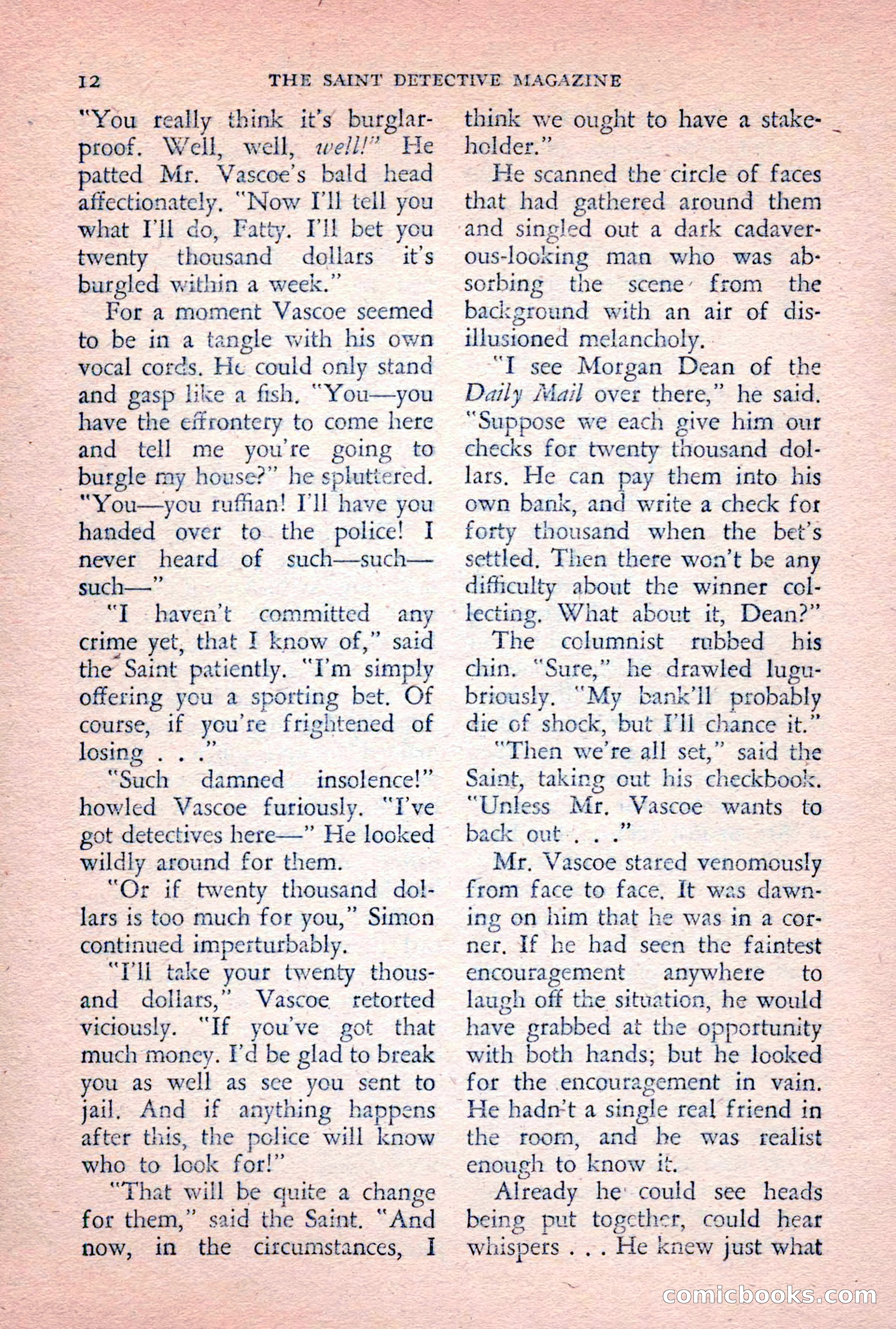 The Saint Detective Magazine, February 1956 — page 14 of 164