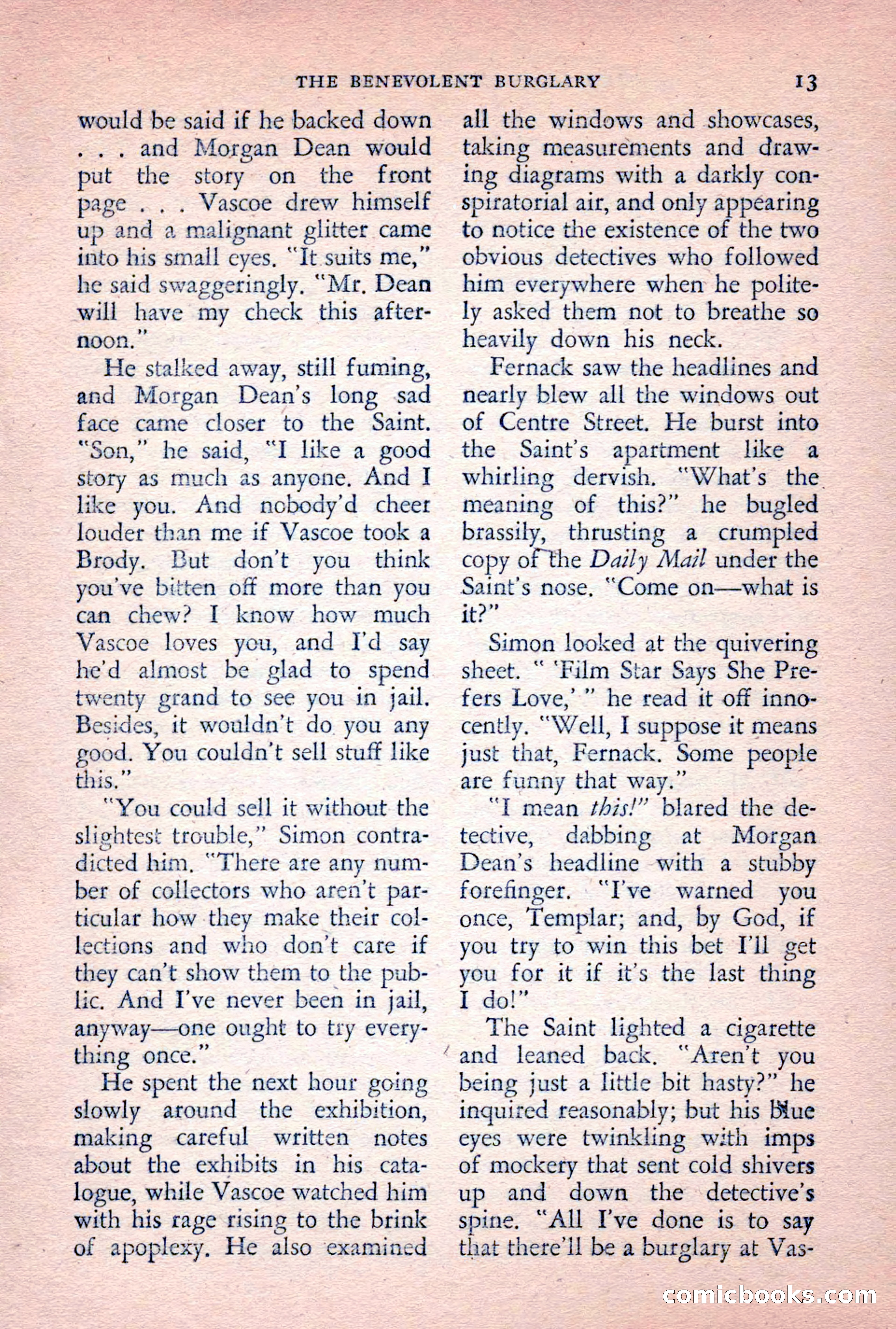 The Saint Detective Magazine, February 1956 — page 15 of 164