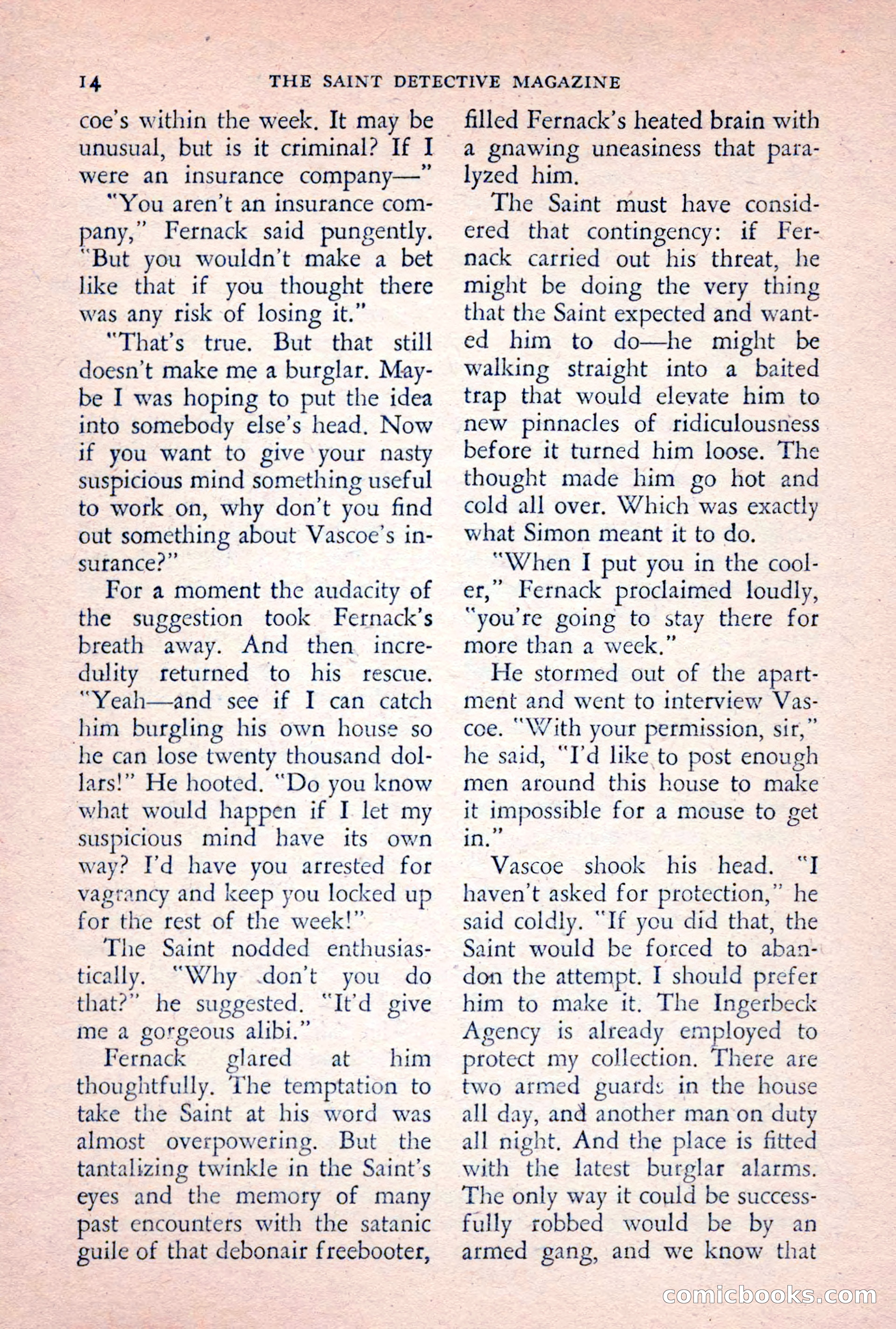 The Saint Detective Magazine, February 1956 — page 16 of 164