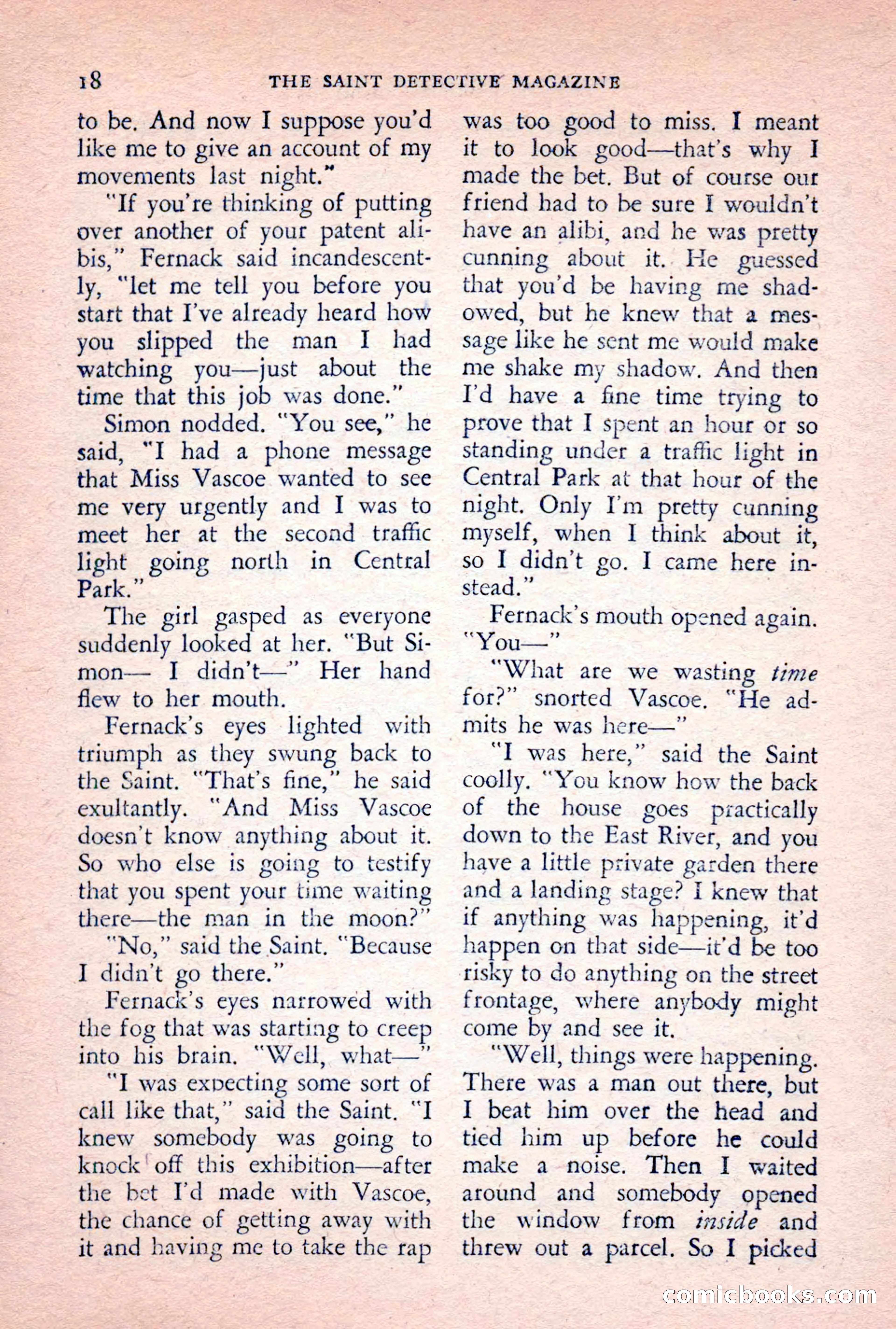 The Saint Detective Magazine, February 1956 — page 20 of 164
