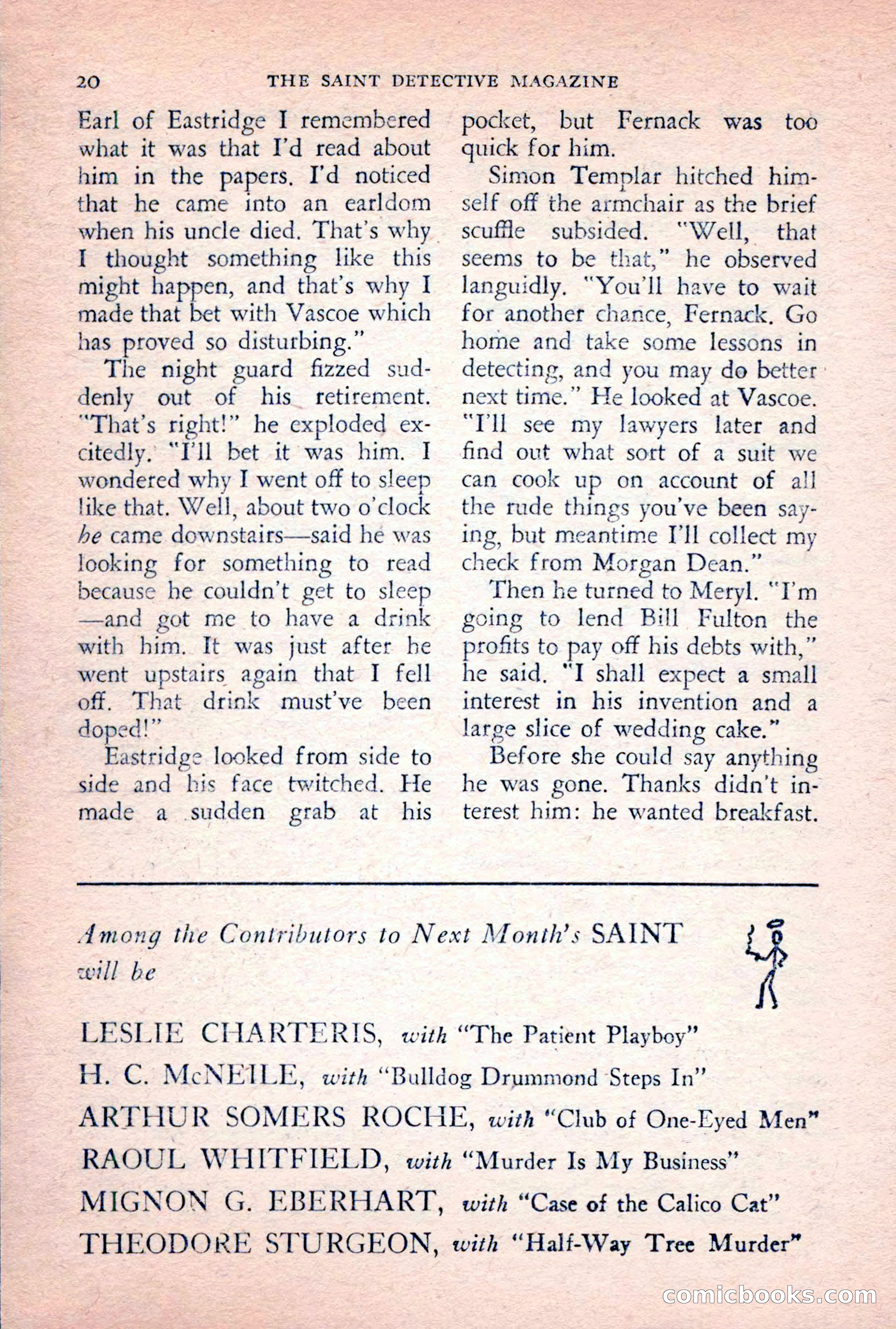 The Saint Detective Magazine, February 1956 — page 22 of 164