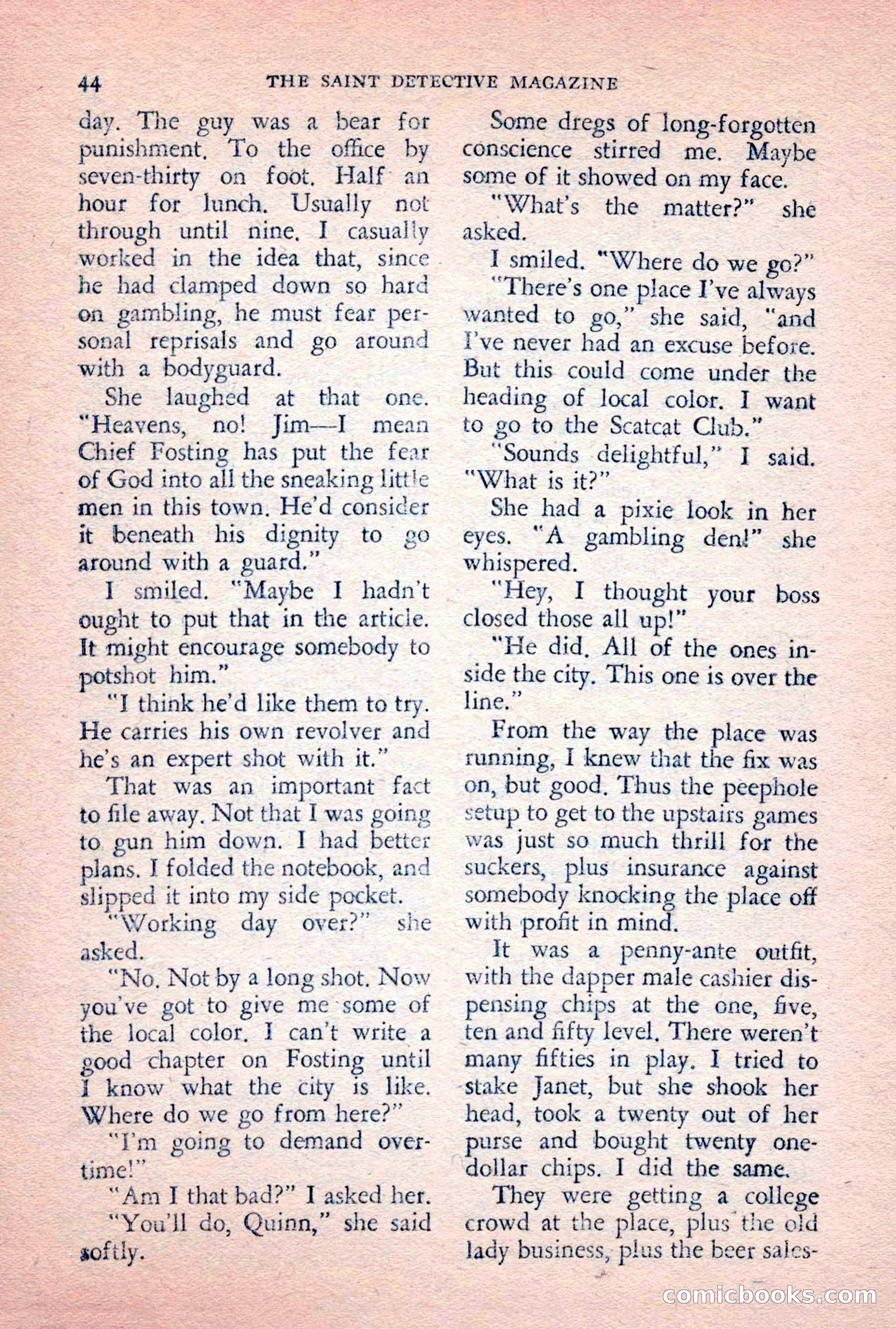 The Saint Detective Magazine, February 1956 — page 46 of 164