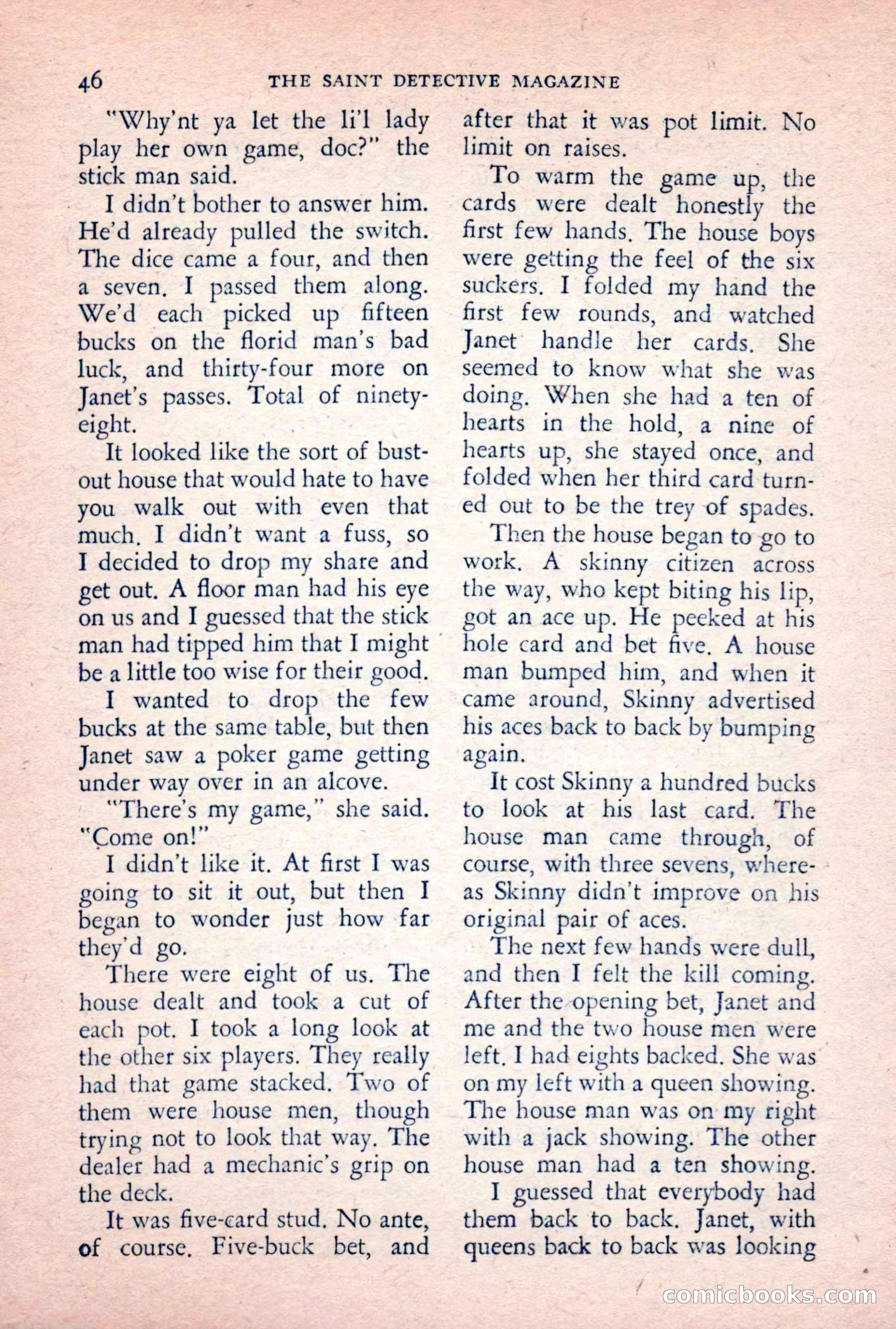 The Saint Detective Magazine, February 1956 — page 48 of 164