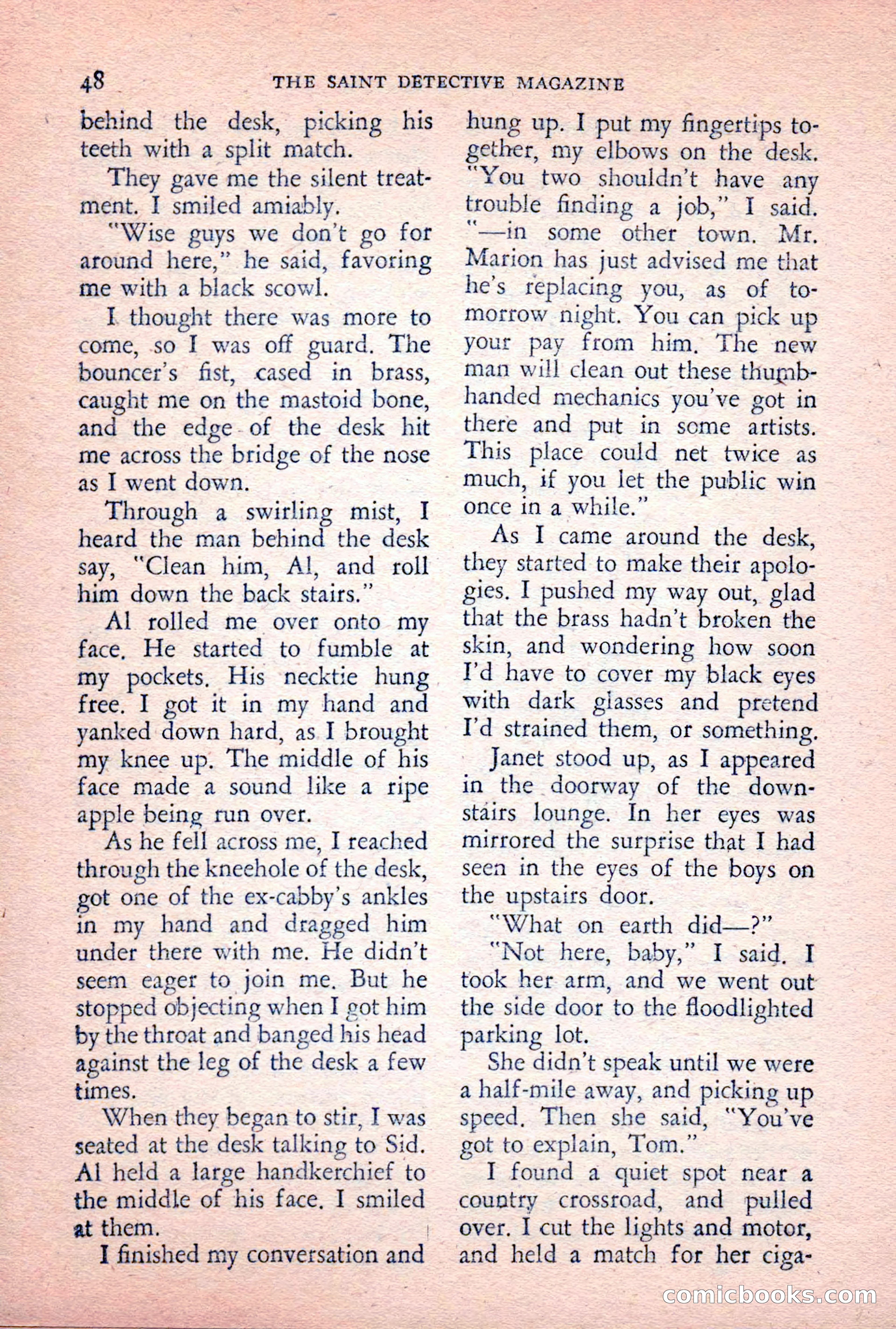 The Saint Detective Magazine, February 1956 — page 50 of 164