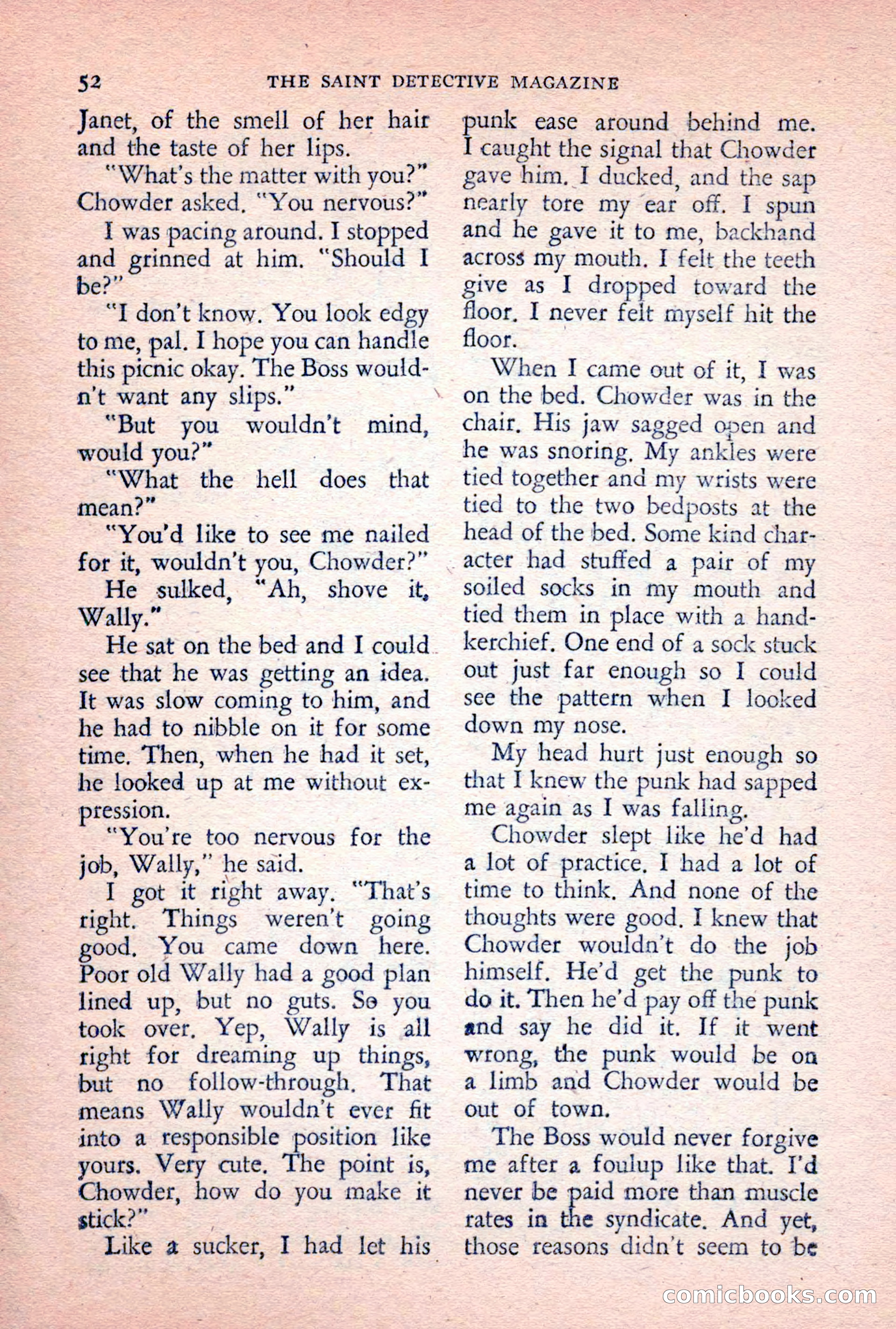The Saint Detective Magazine, February 1956 — page 54 of 164