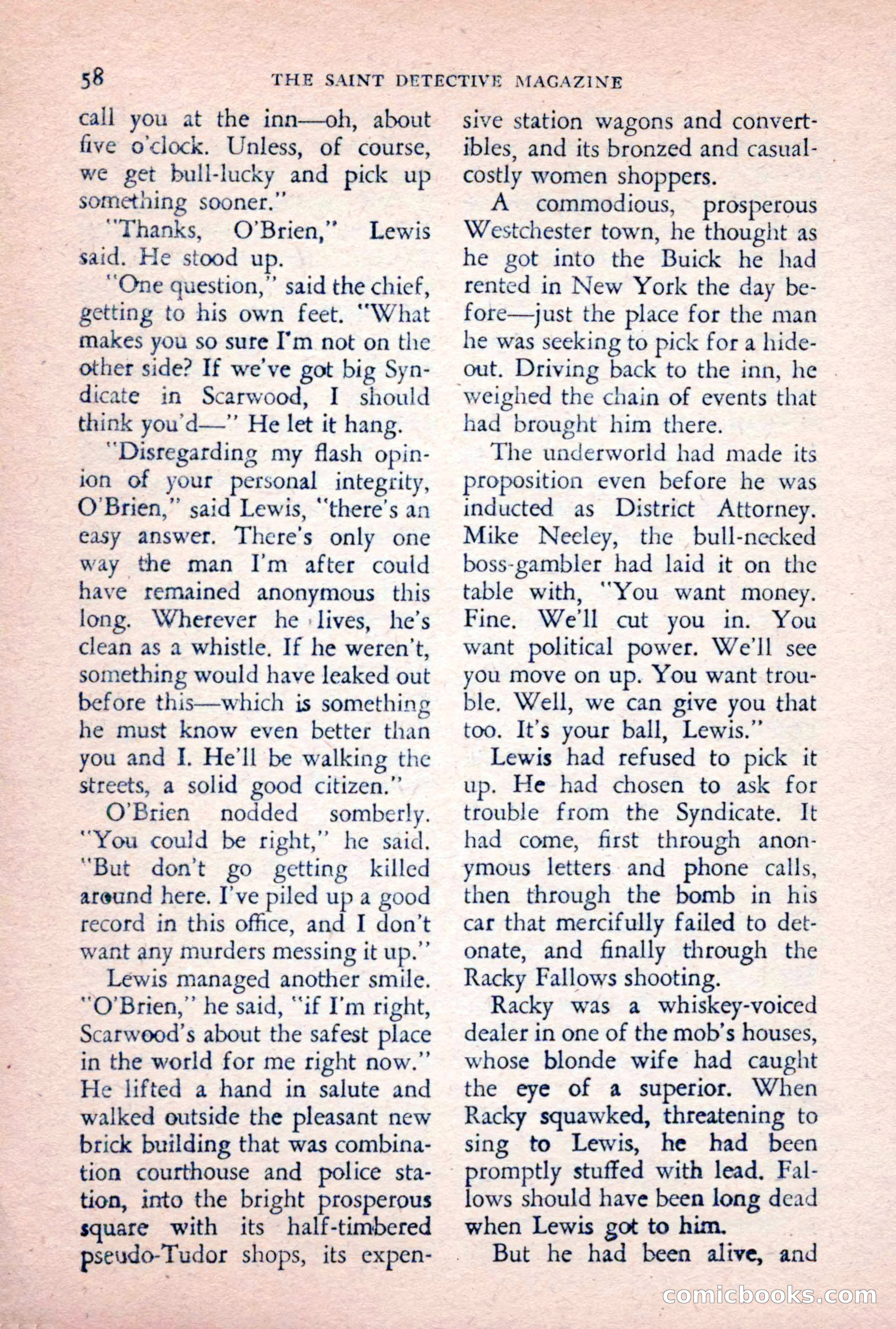 The Saint Detective Magazine, February 1956 — page 60 of 164