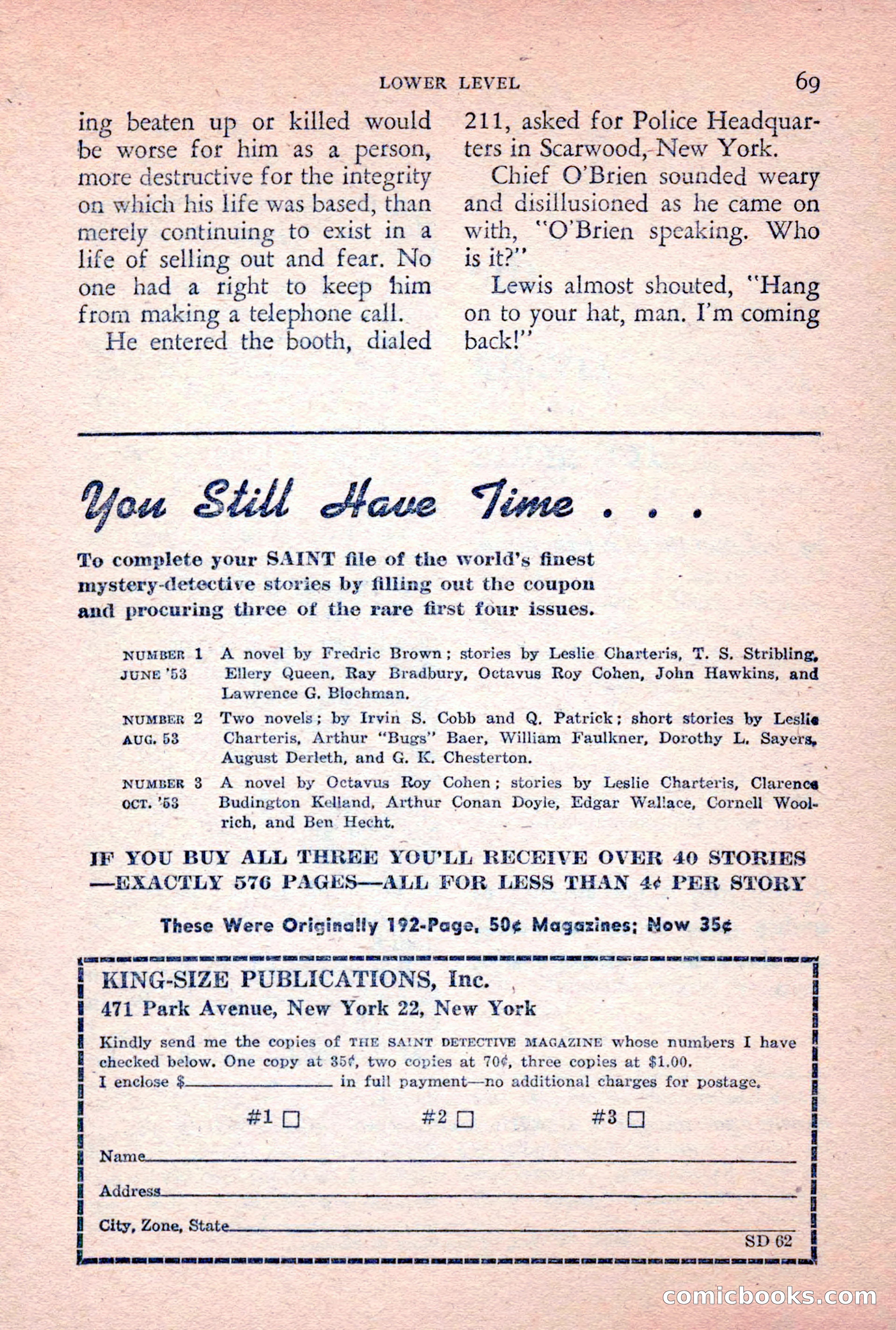 The Saint Detective Magazine, February 1956 — page 71 of 164