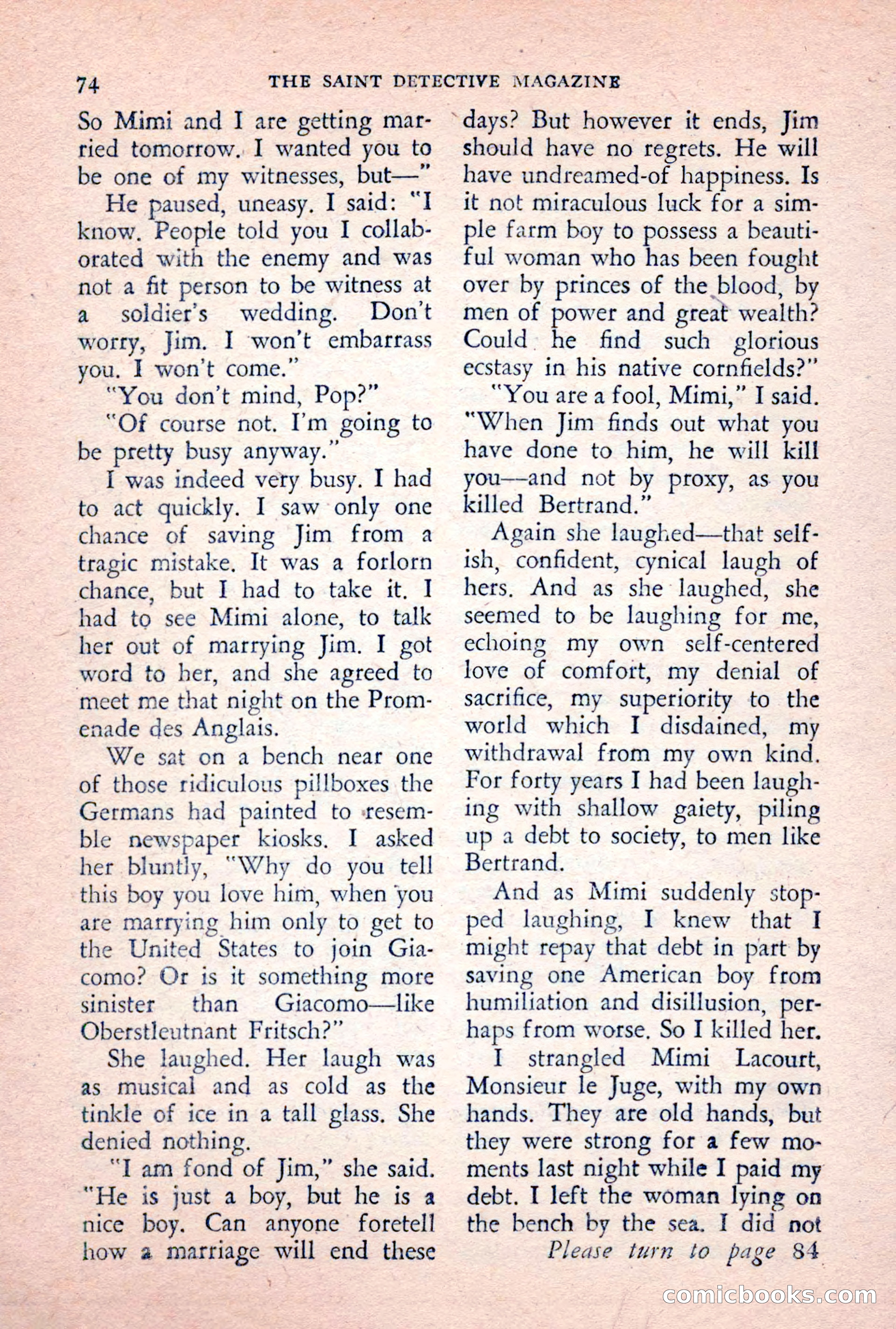The Saint Detective Magazine, February 1956 — page 76 of 164