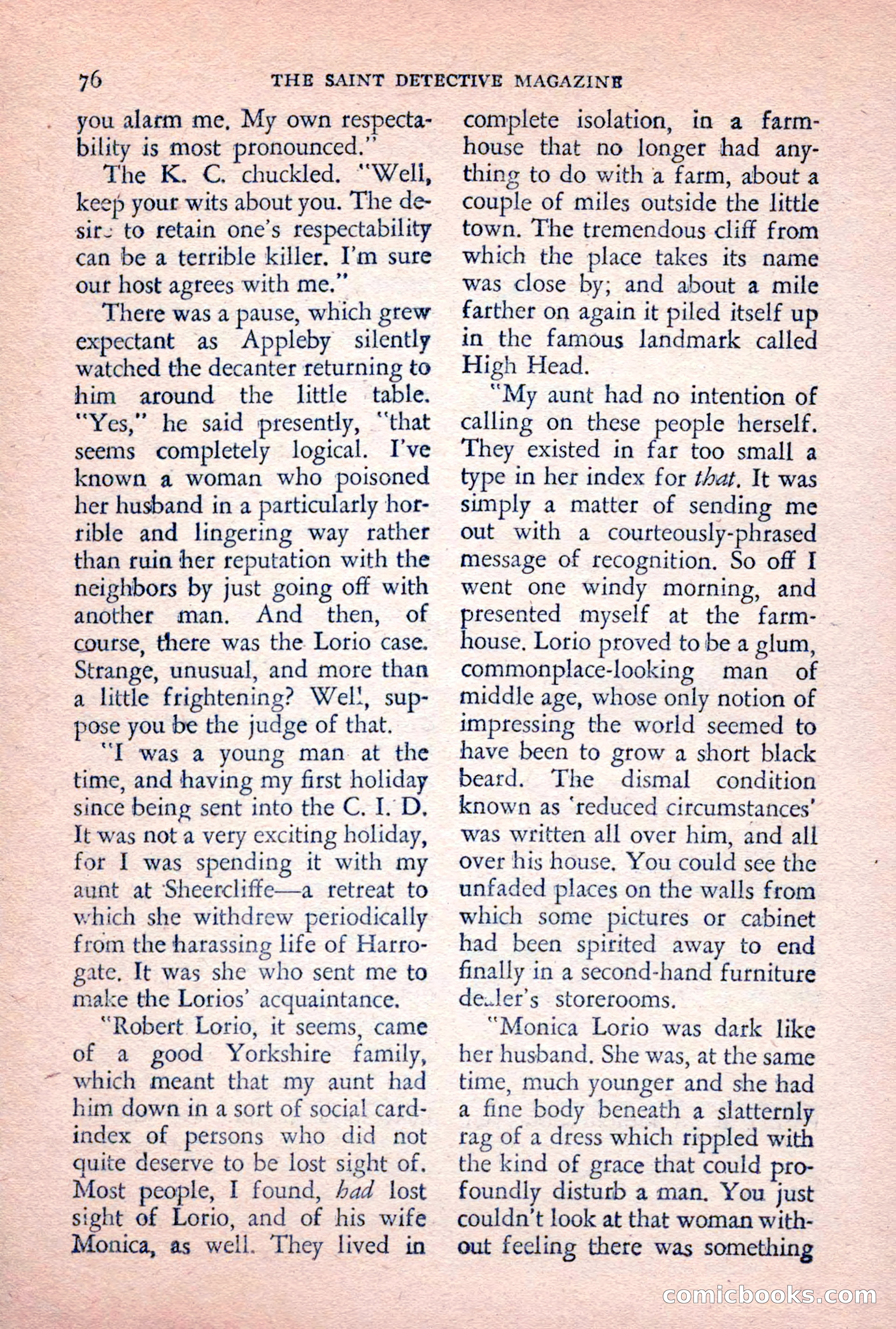 The Saint Detective Magazine, February 1956 — page 78 of 164