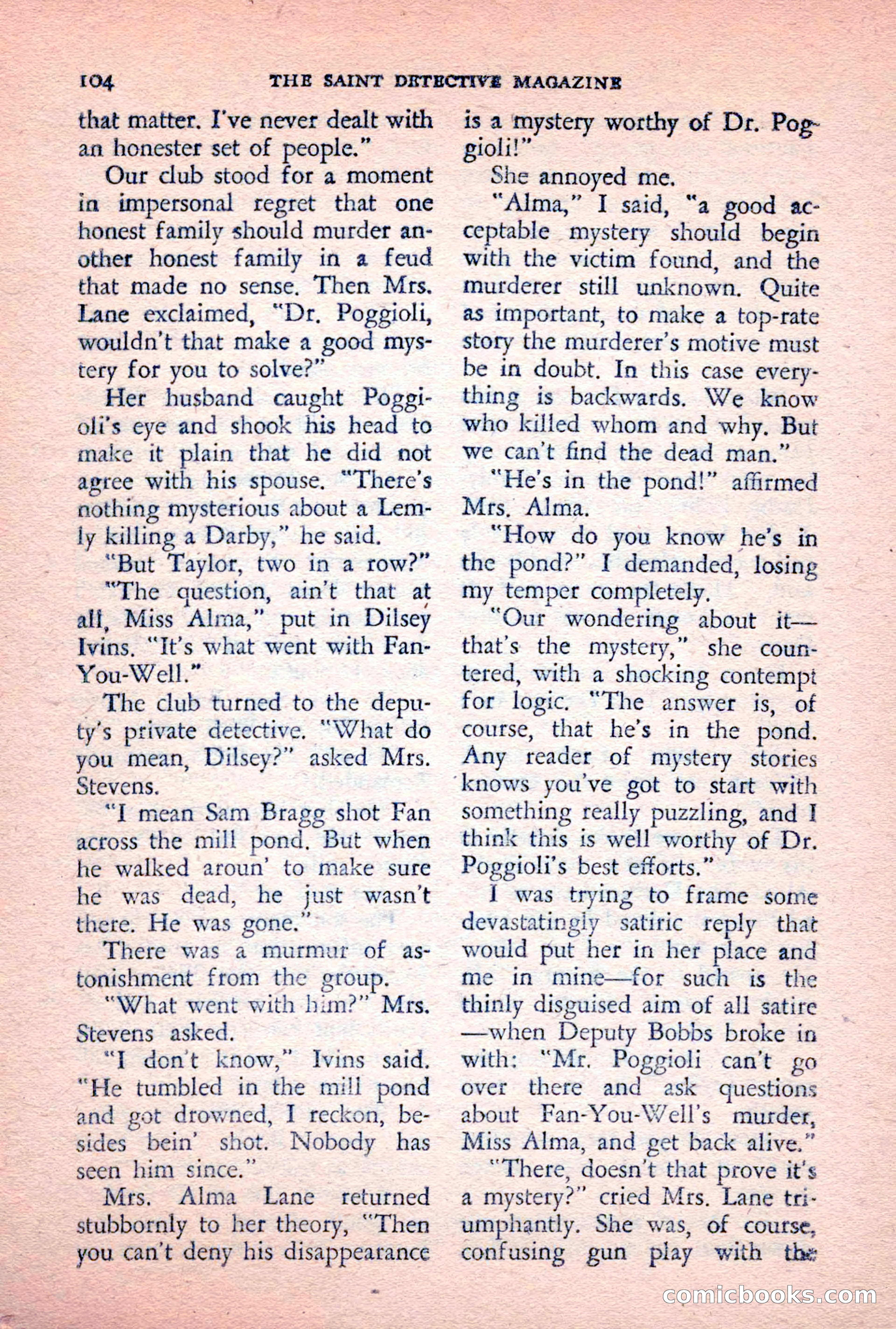 The Saint Detective Magazine, February 1956 — page 106 of 164