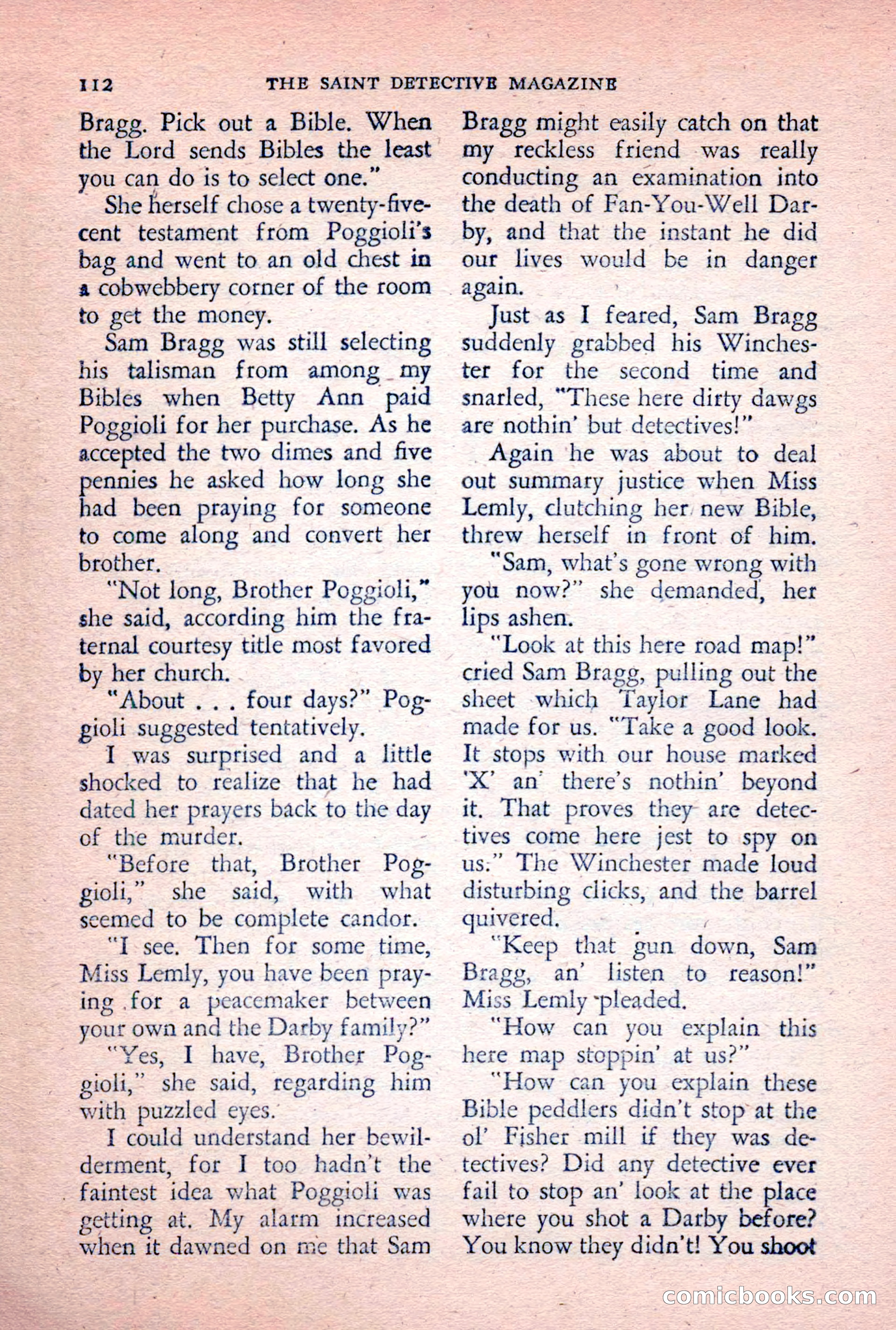 The Saint Detective Magazine, February 1956 — page 114 of 164