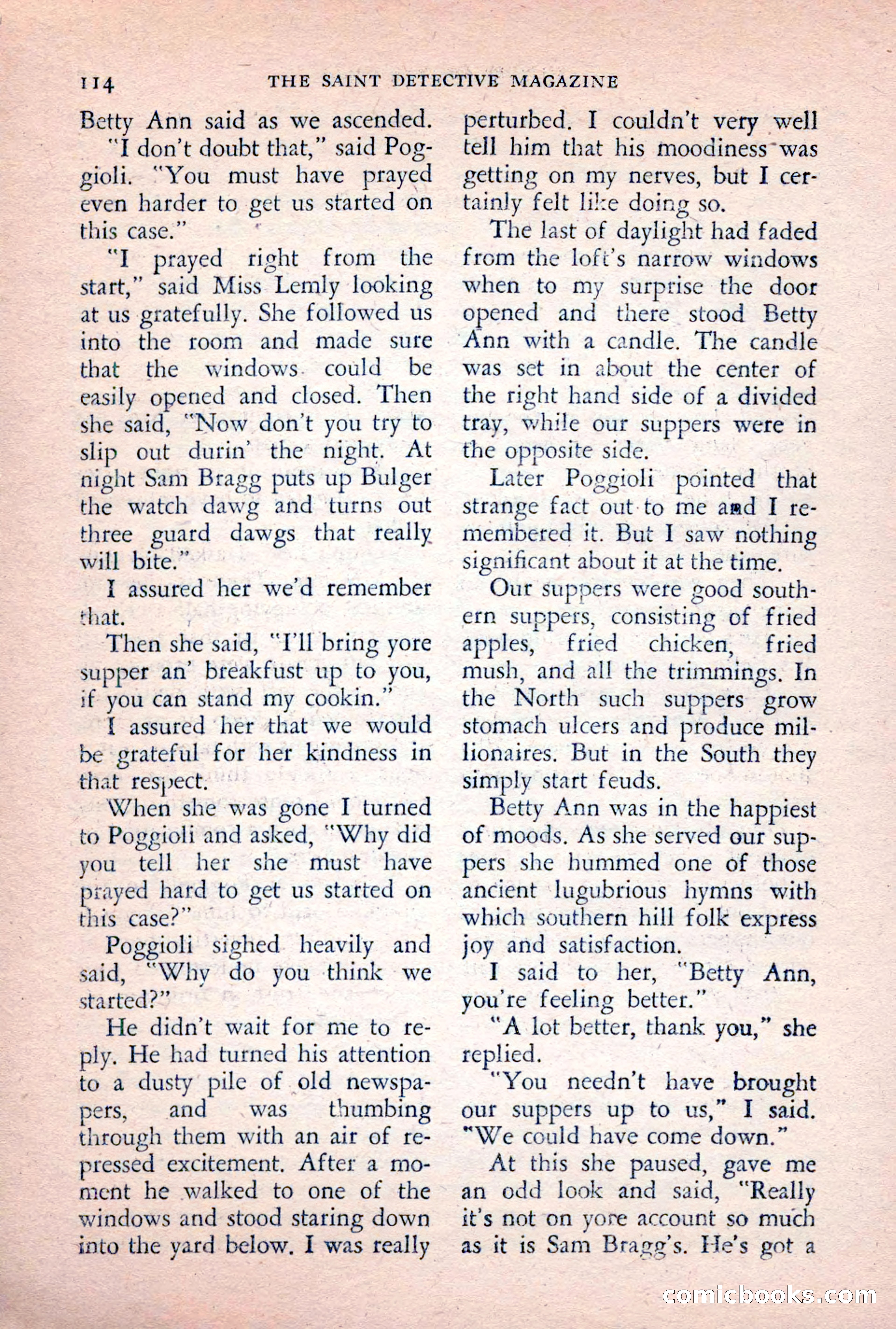 The Saint Detective Magazine, February 1956 — page 116 of 164