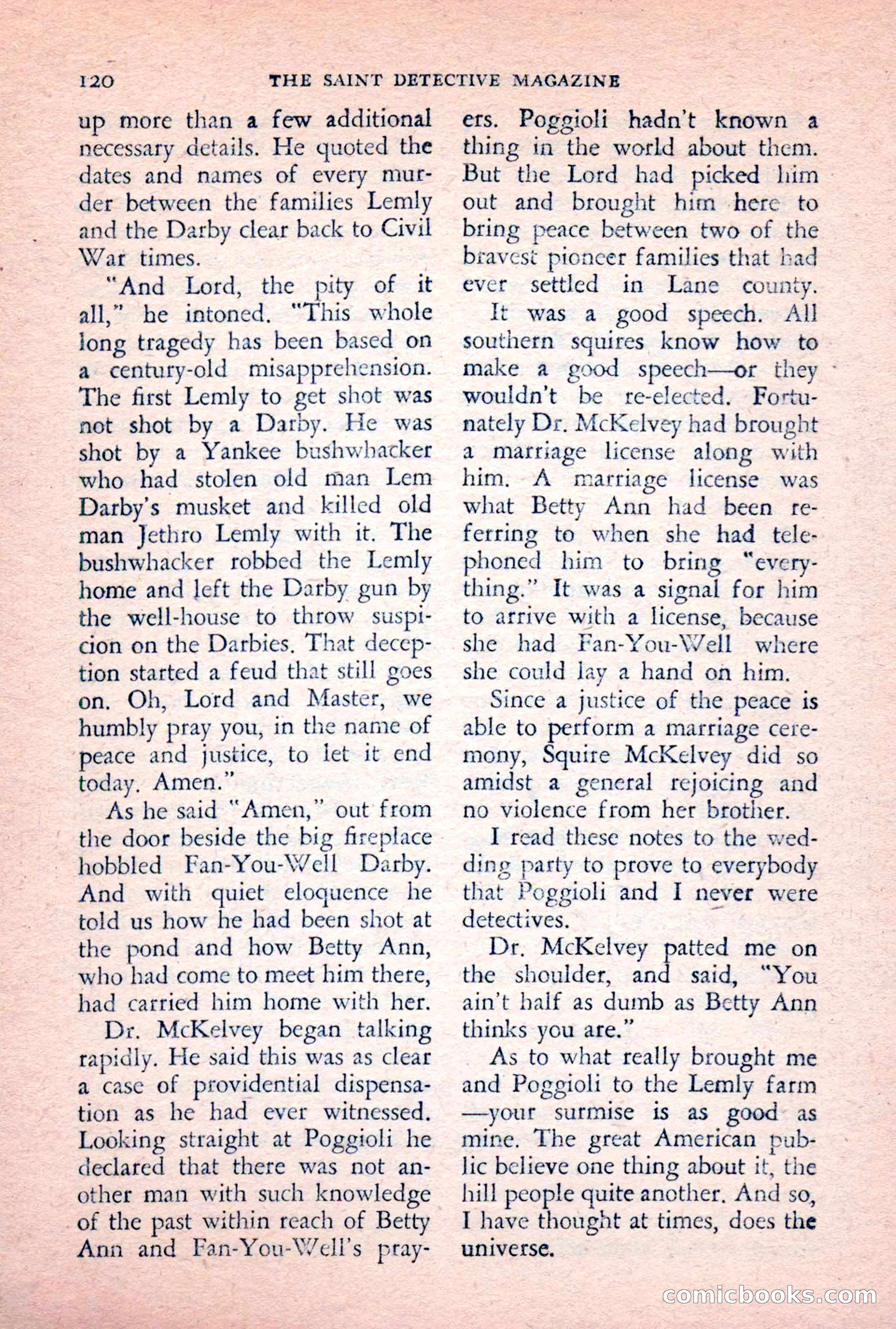 The Saint Detective Magazine, February 1956 — page 122 of 164