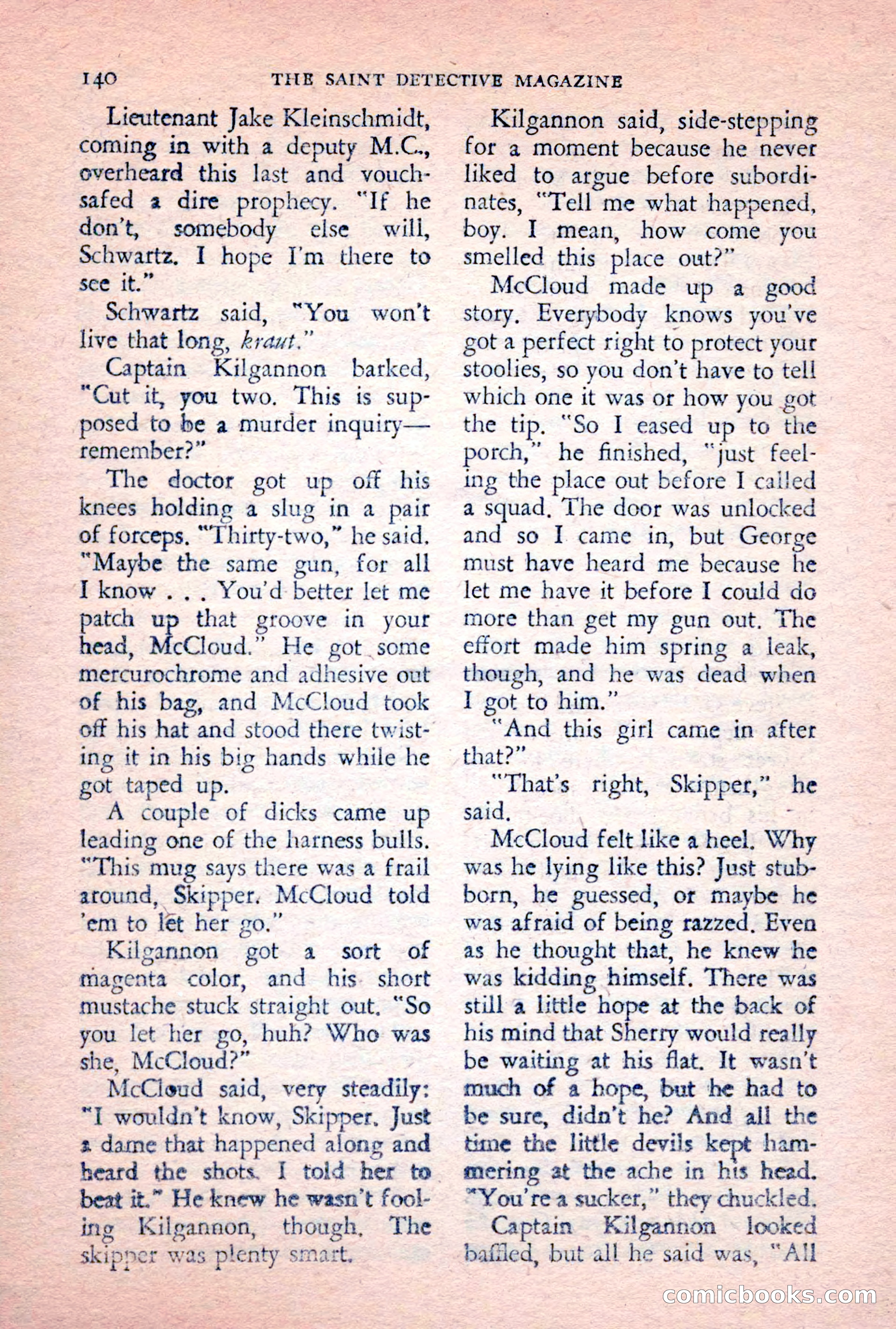 The Saint Detective Magazine, February 1956 — page 142 of 164