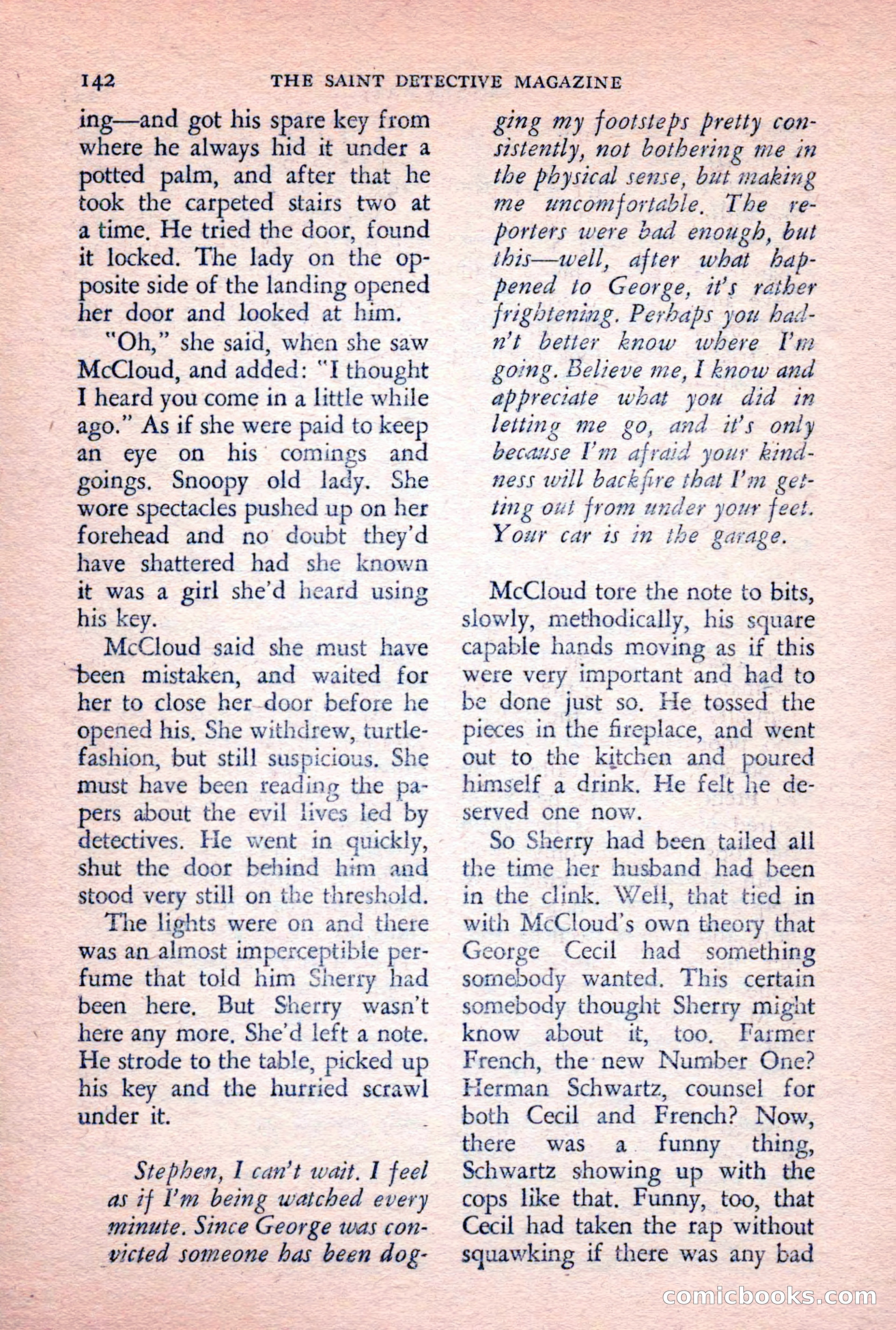 The Saint Detective Magazine, February 1956 — page 144 of 164