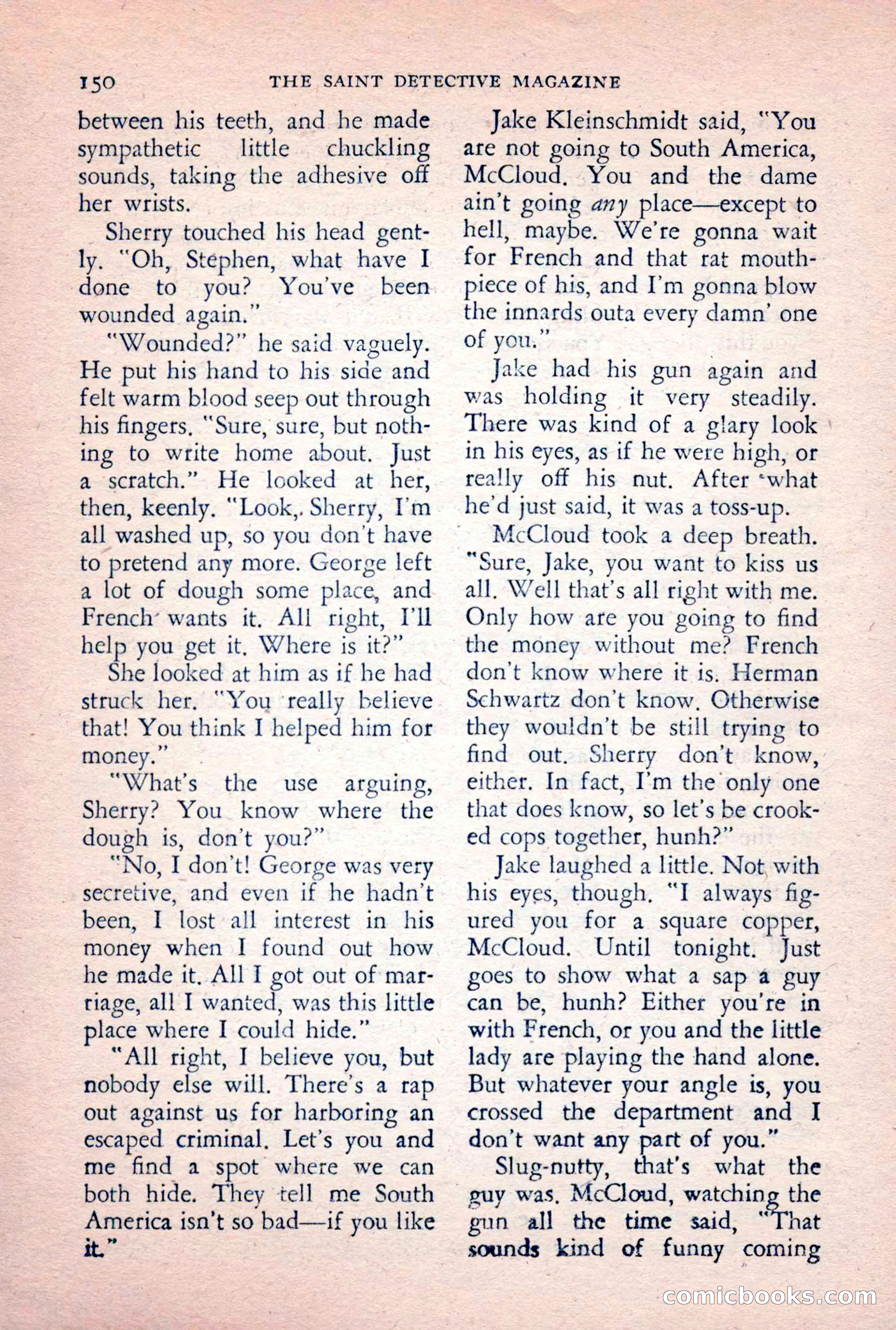 The Saint Detective Magazine, February 1956 — page 152 of 164