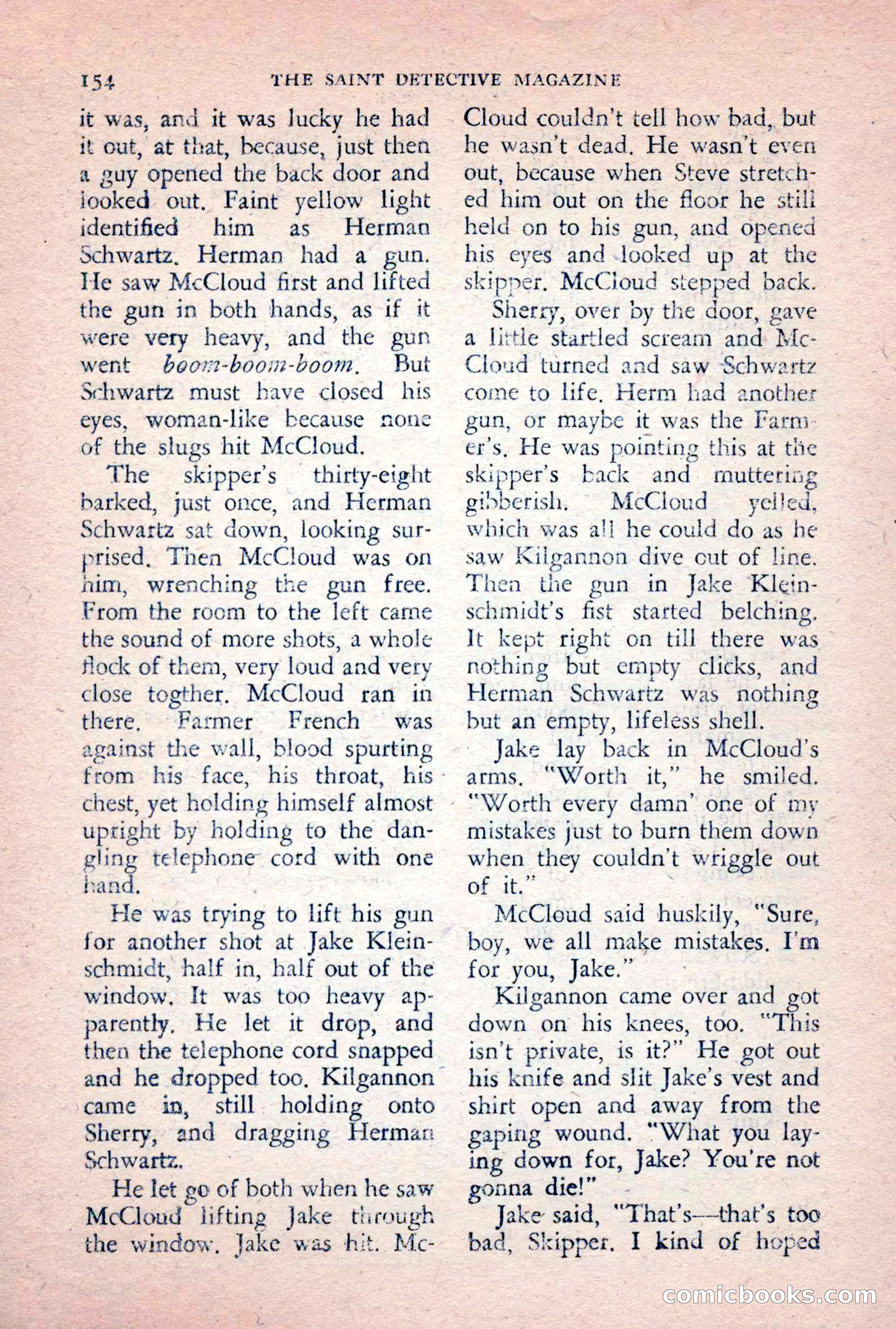 The Saint Detective Magazine, February 1956 — page 156 of 164