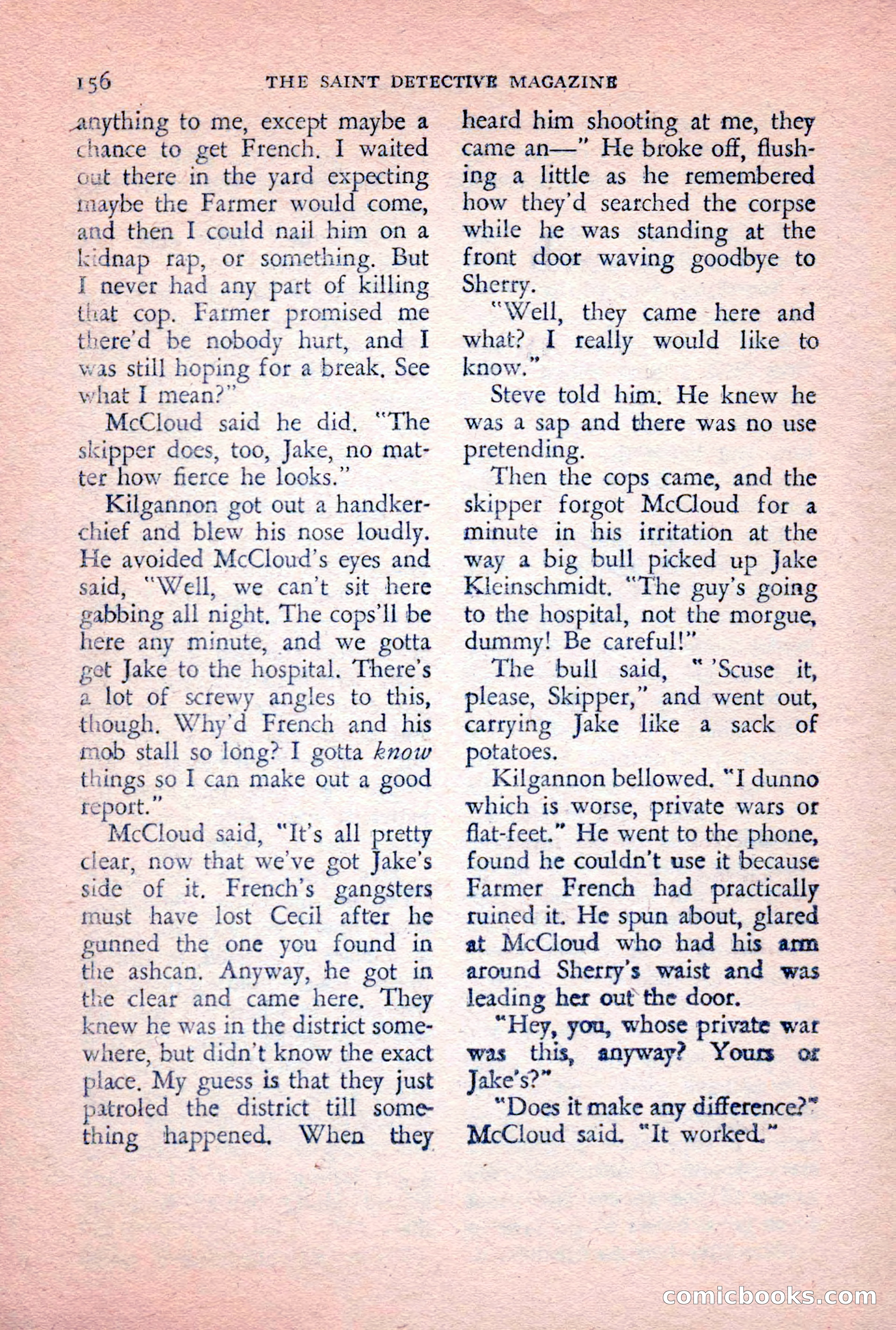The Saint Detective Magazine, February 1956 — page 158 of 164